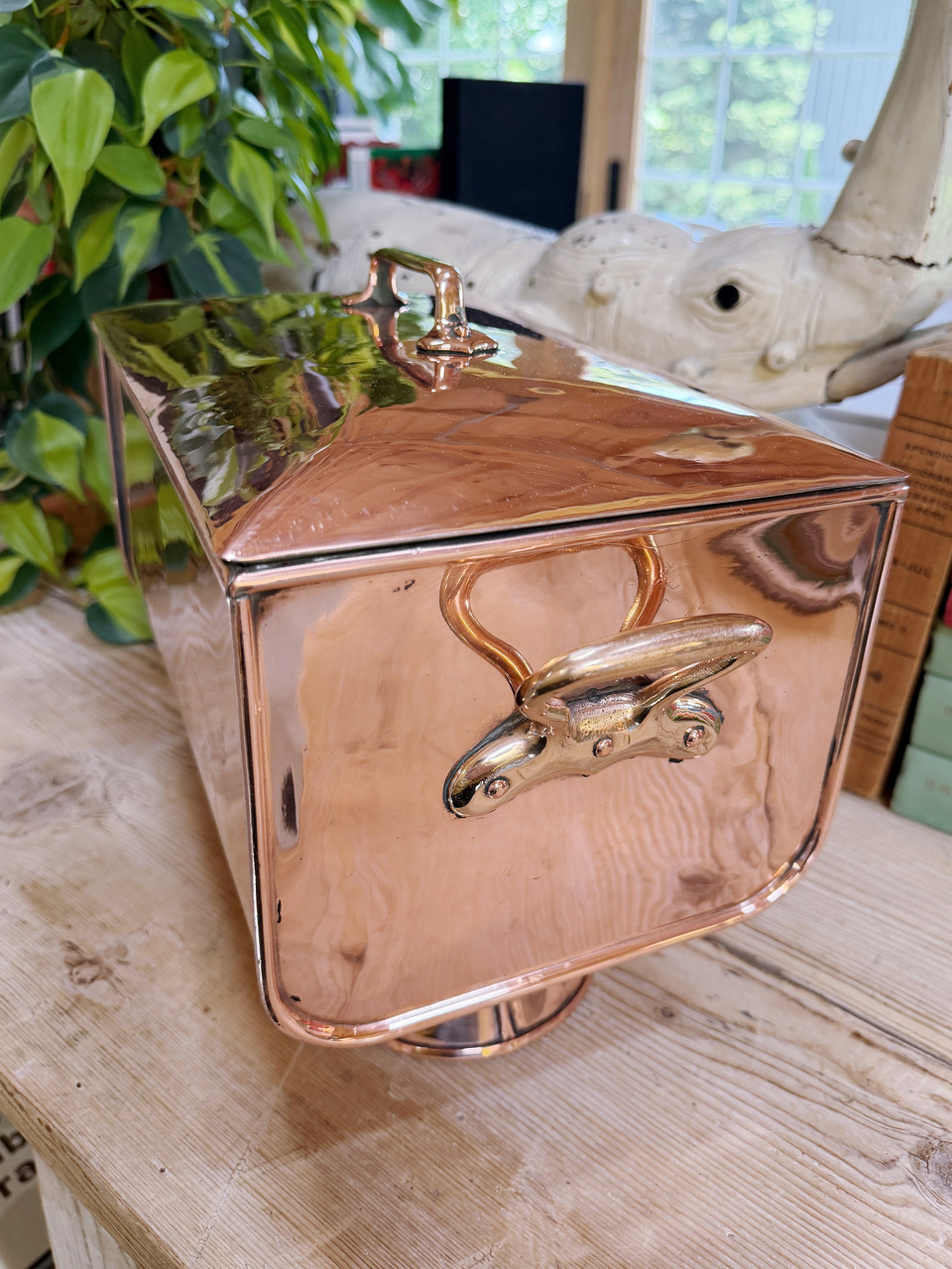 Antique French Copper Fromage Blanc Incubator