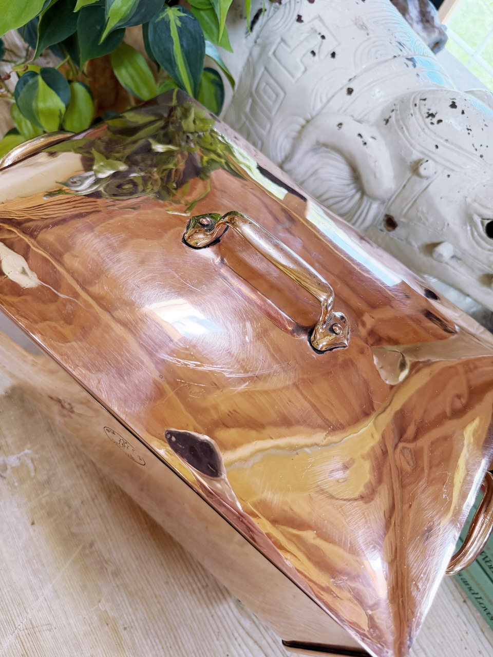 Antique French Copper Fromage Blanc Incubator