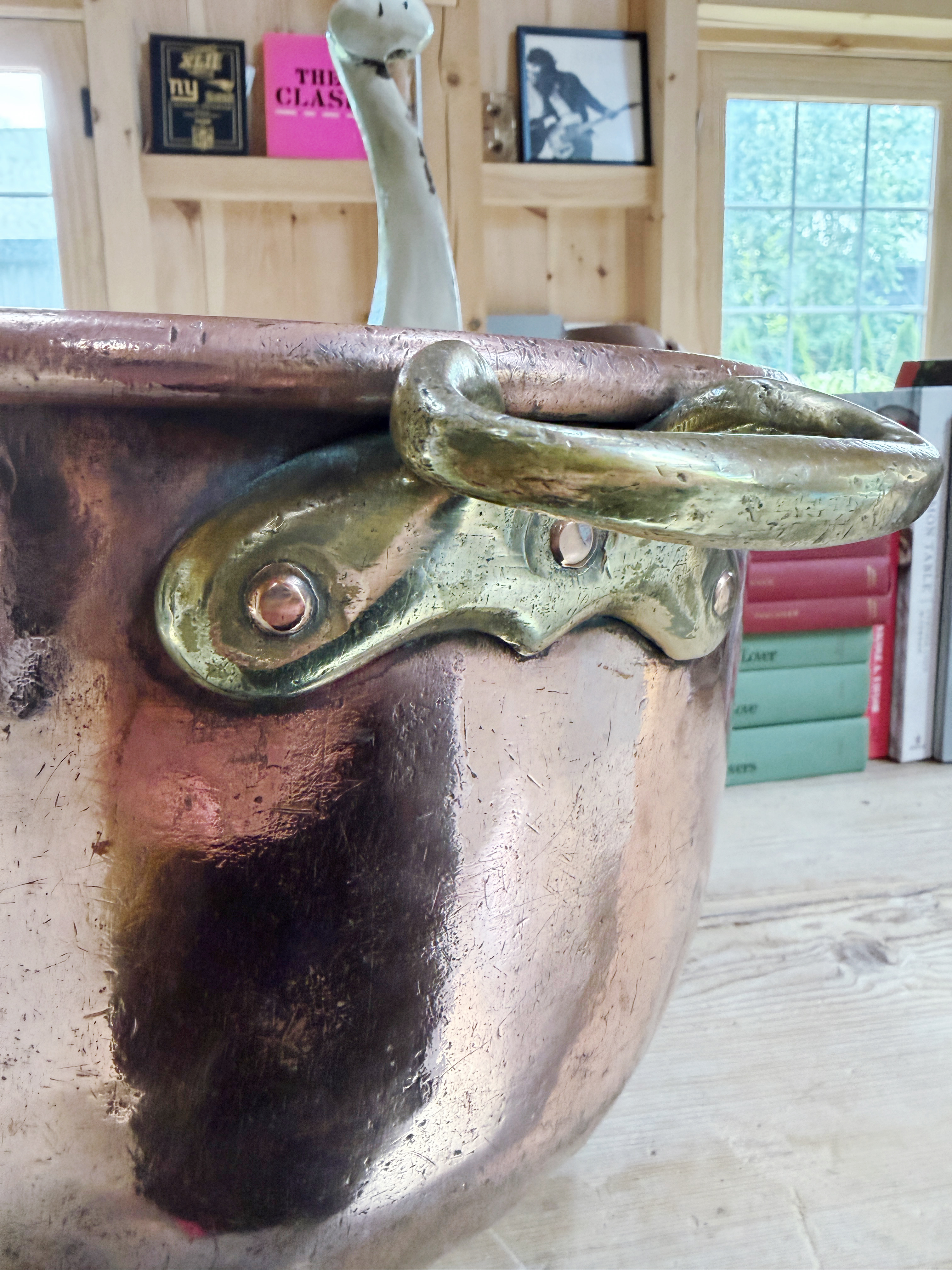 Antique French Copper Patisserie Bowl from Hotel Metropole Monte-Carlo