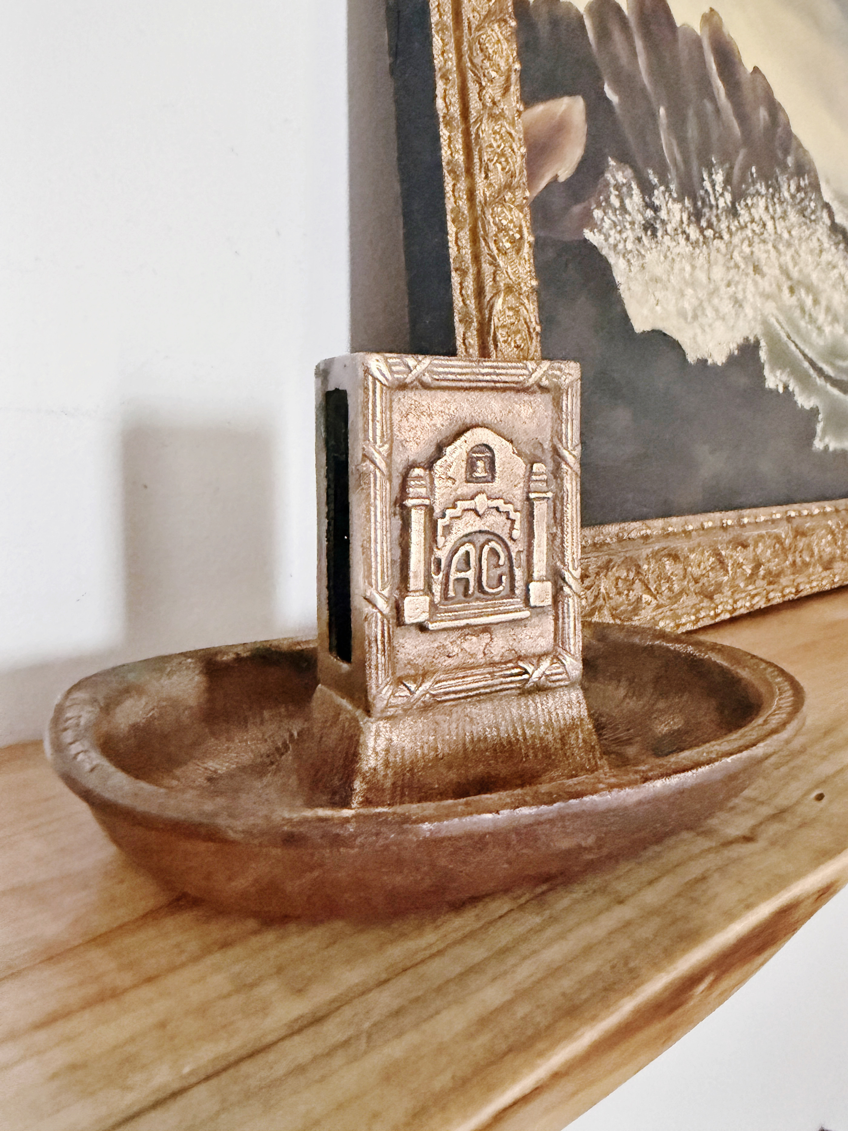 Vintage Bronze Matchbox Holder from Hotel Agua Caliente in Tijuana