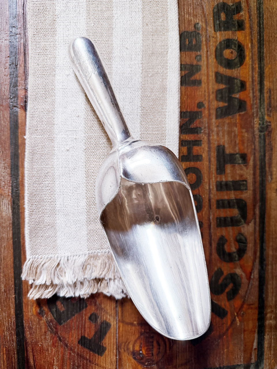 Antique Hotel Silver Ice Scoop
