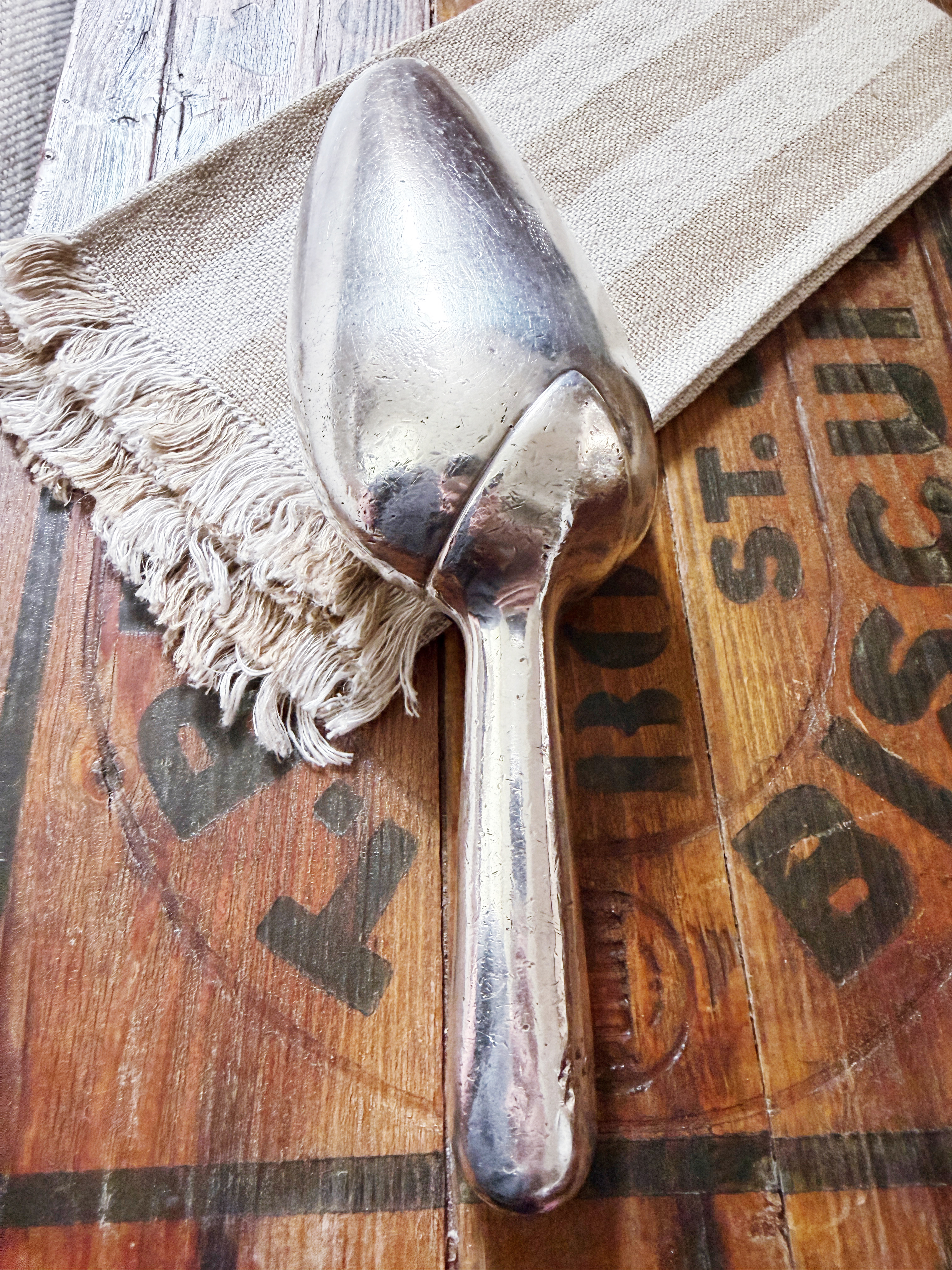 Antique Hotel Silver Ice Scoop