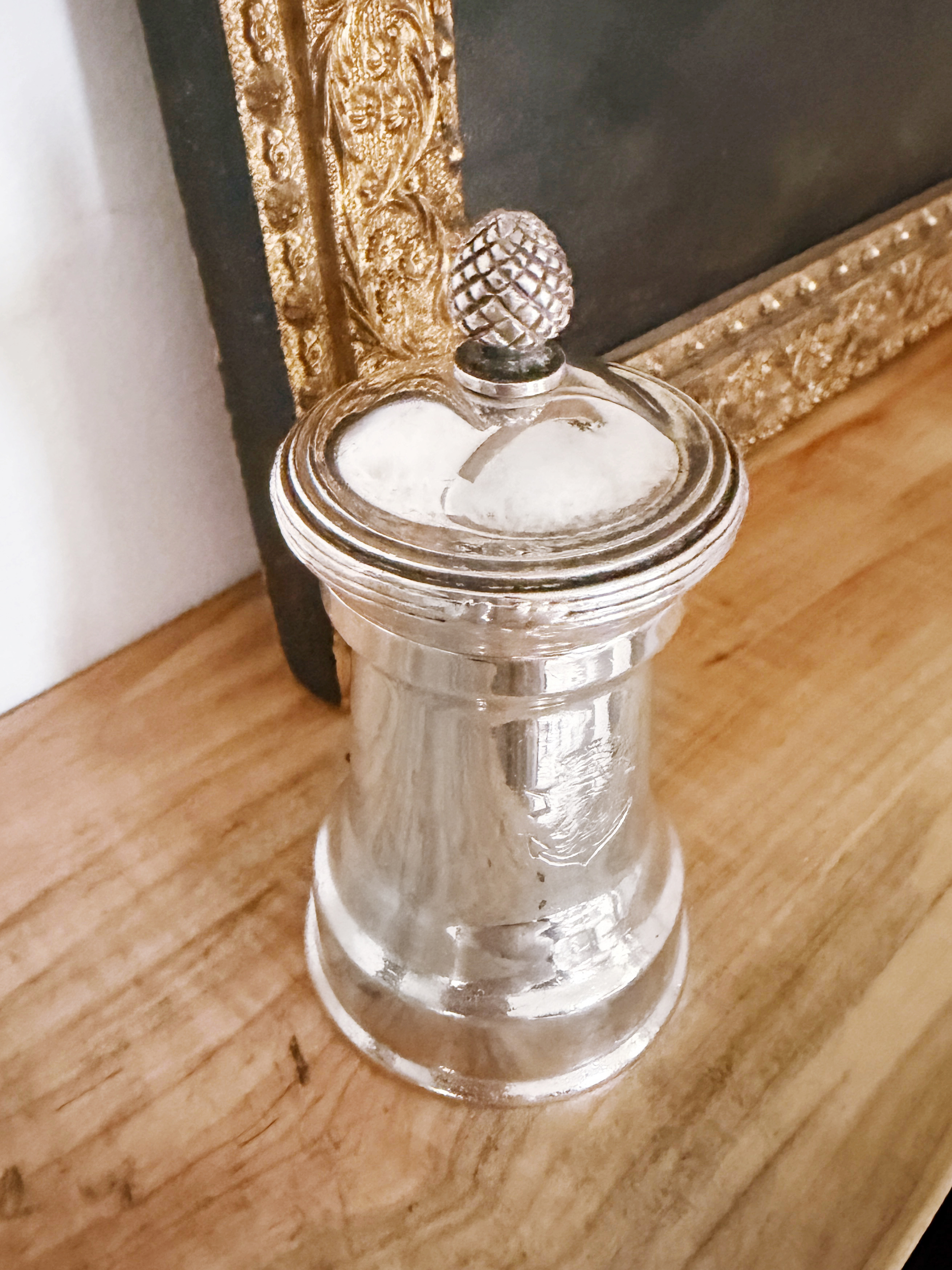 Antique Christofle Silver Pepper Mill from a Messageries Maritimes Ocean Liner