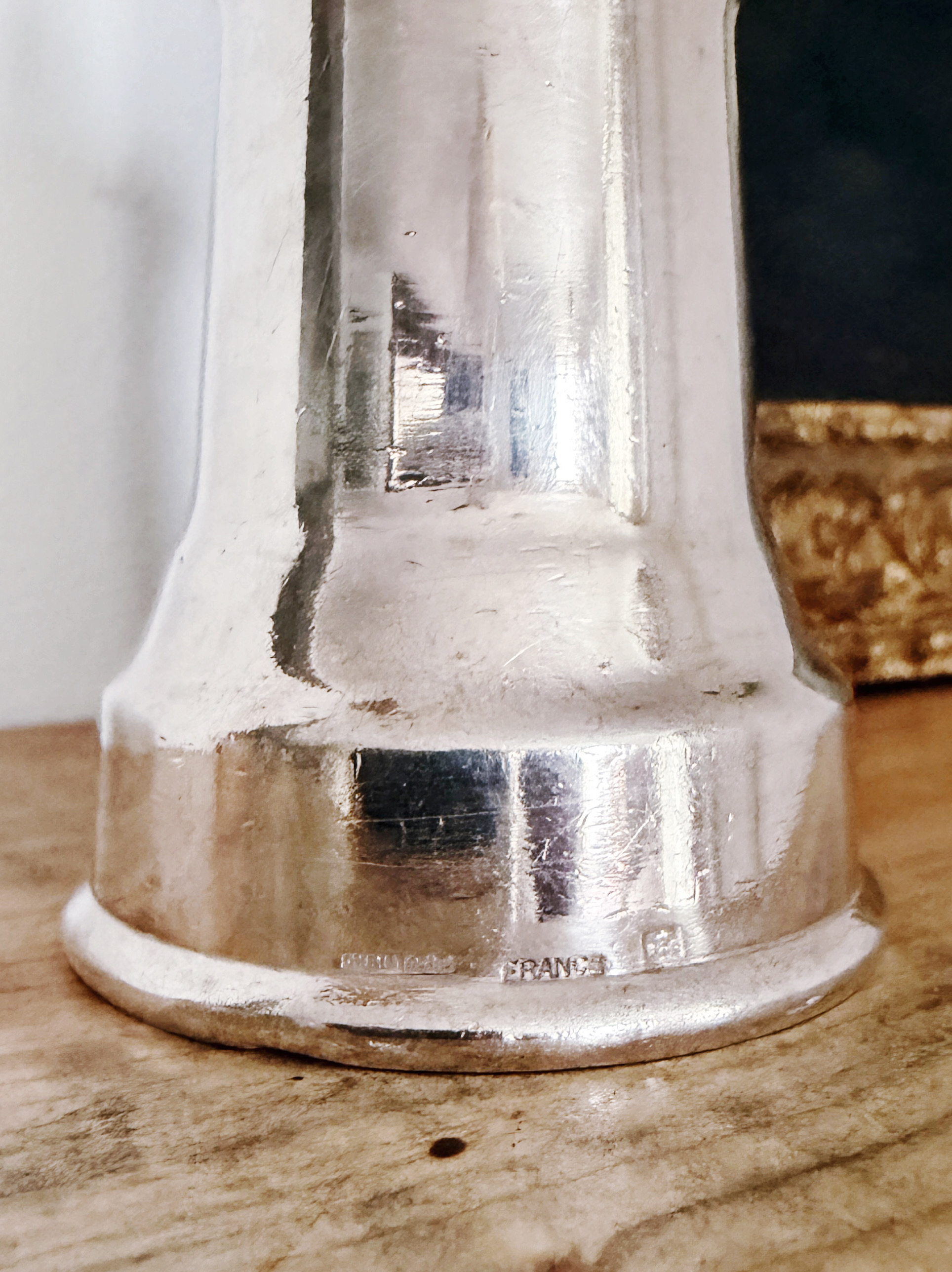 Antique Christofle Silver Pepper Mill from a Messageries Maritimes Ocean Liner