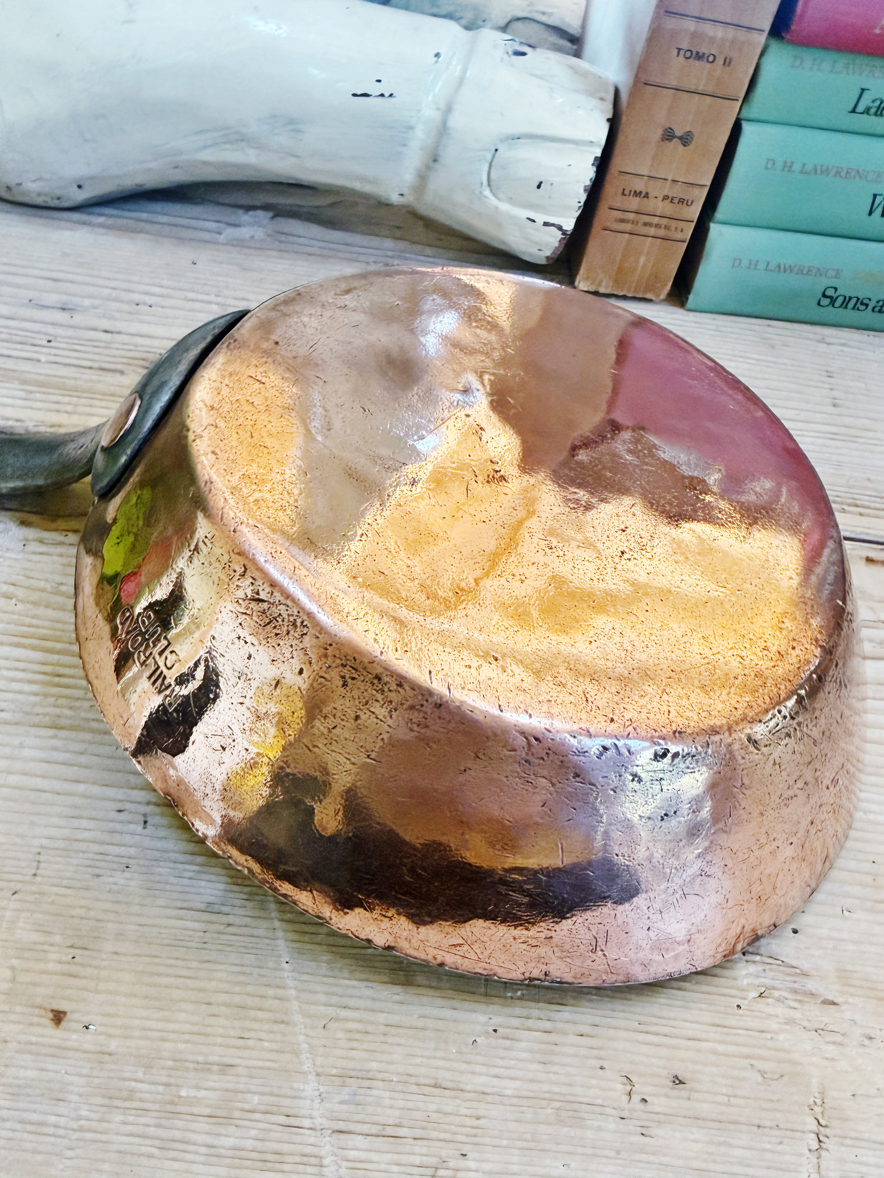 Antique Duparquet Copper Pan from The Railroad Club NYC