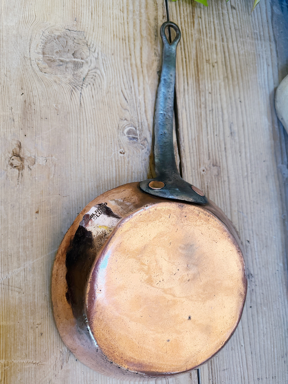 Antique Duparquet Copper Pan from The Railroad Club NYC
