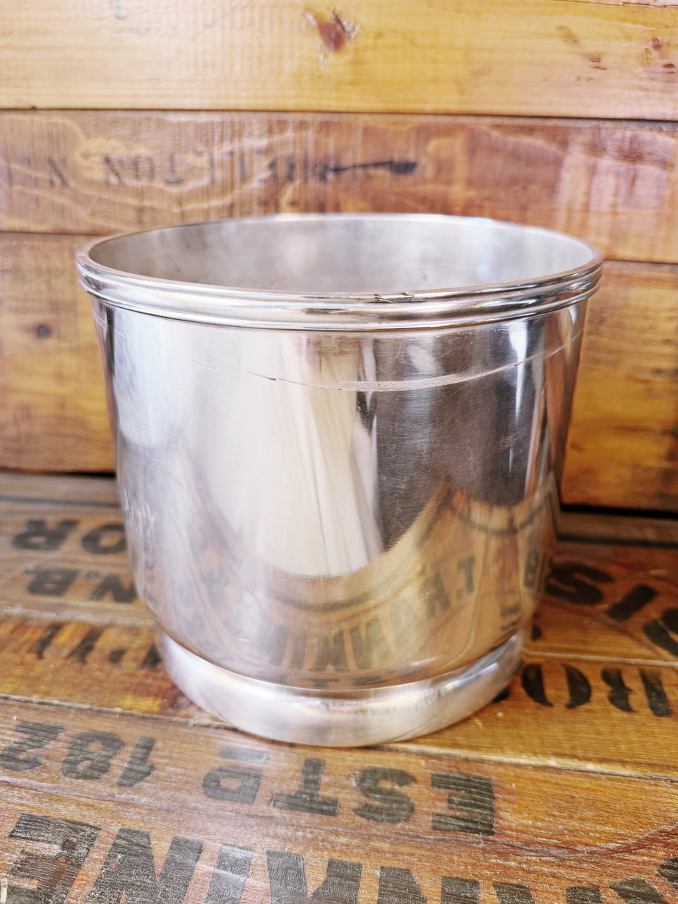 Vintage Silver Plated Ice Bowl from Chicago and North Western Railway