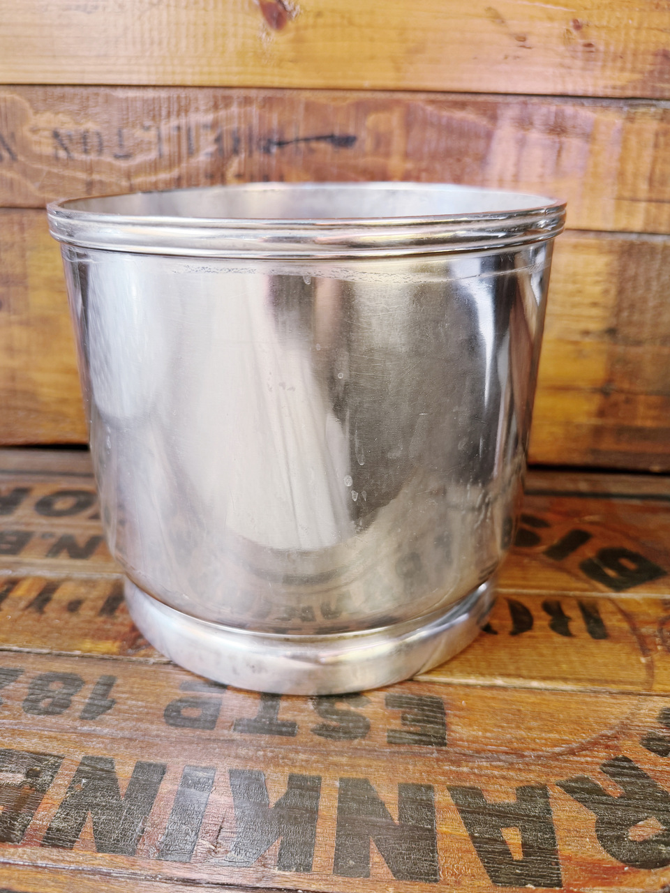 Vintage Silver Plated Ice Bowl from Chicago and North Western Railway