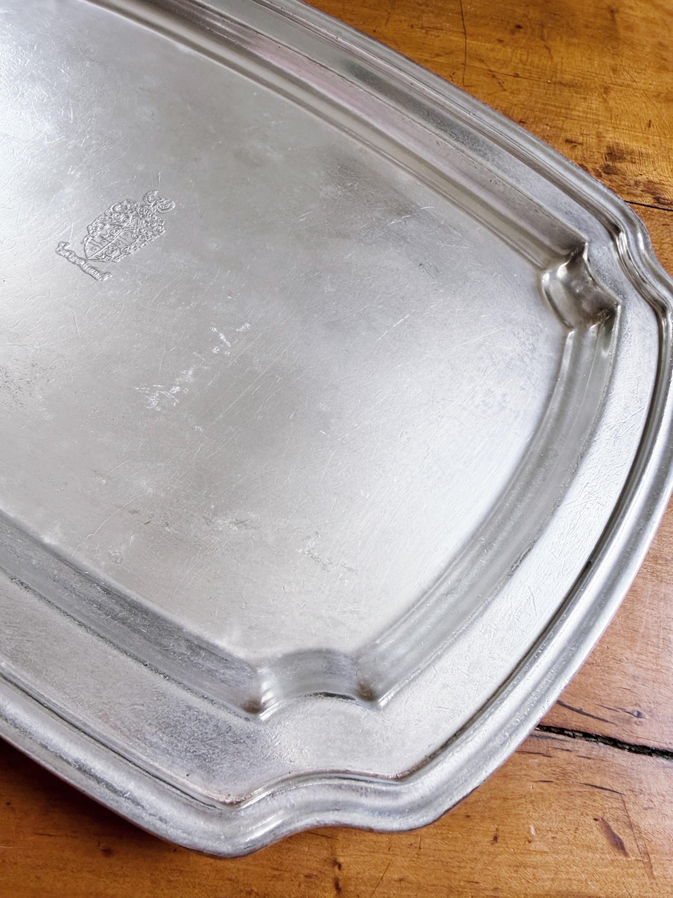 1928 Silver Plated Tray from The Sir Francis Drake Hotel in San Francisco