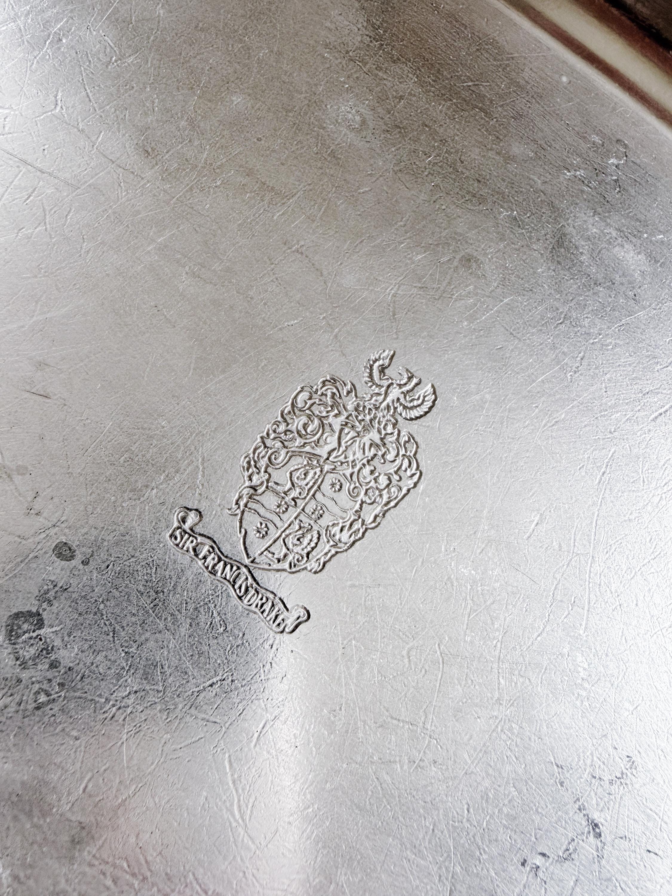 1928 Silver Plated Tray from The Sir Francis Drake Hotel in San Francisco