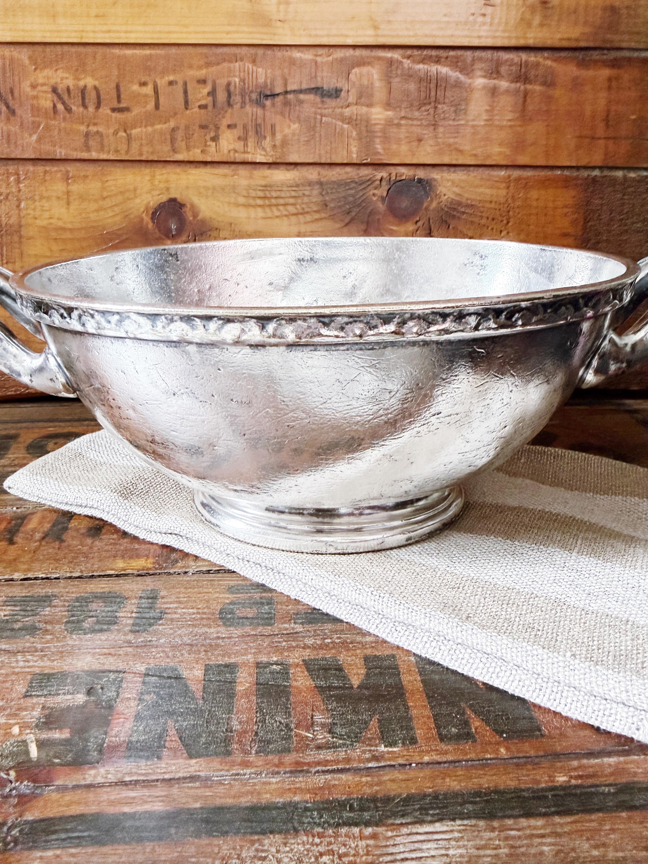 1960 Silver Plated Serving Bowl from The Hotel Pierre NYC
