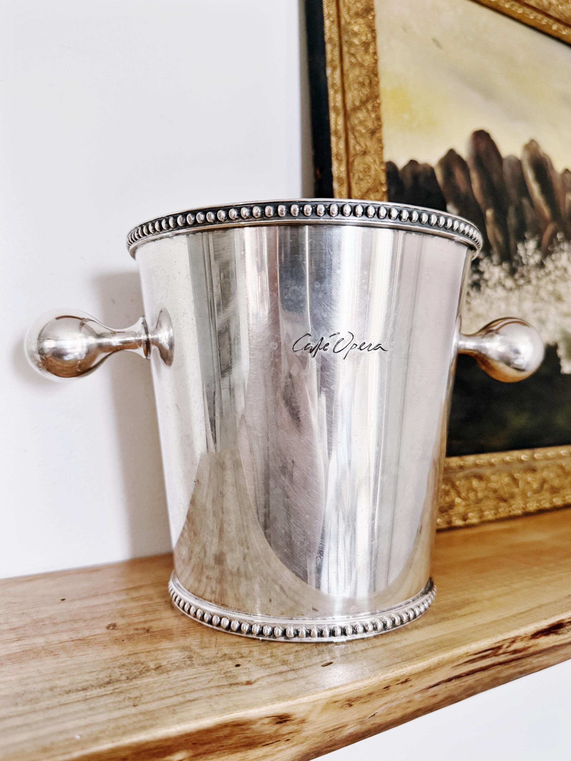 Vintage Silver Plated Ice Bucket from Cafe Opera in Stockholm