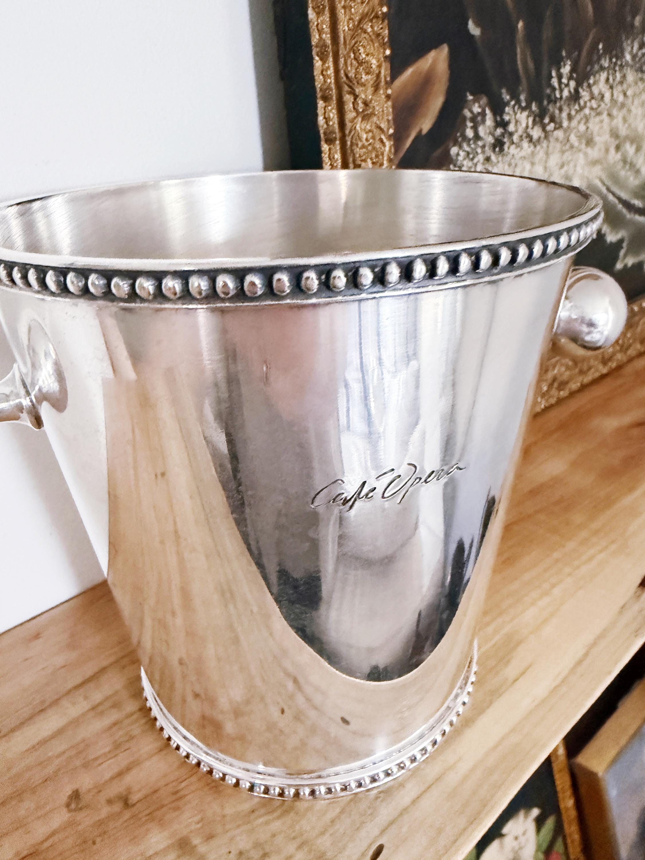 Vintage Silver Plated Ice Bucket from Cafe Opera in Stockholm
