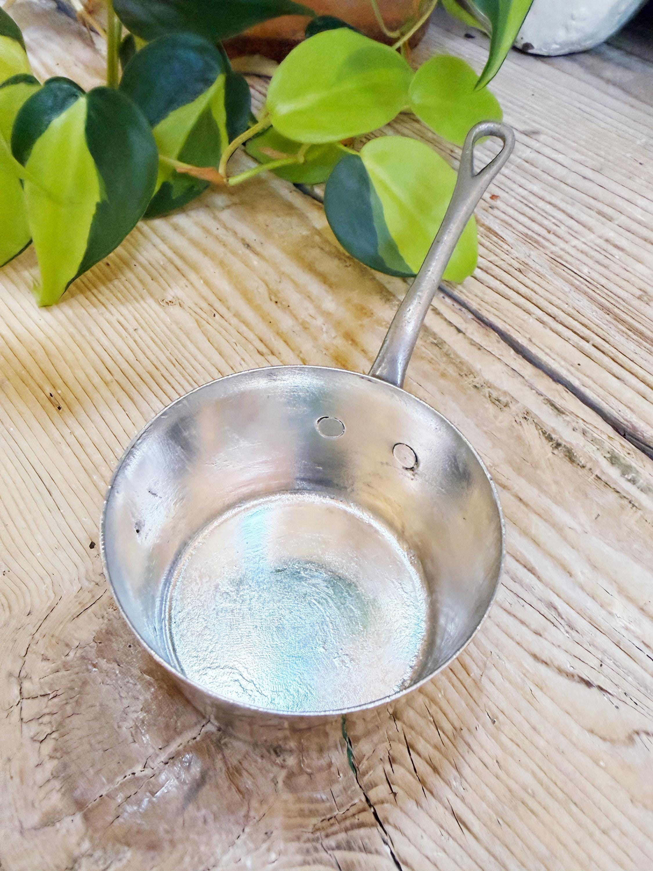 Antique Brass Brandy Warming Pot from The Plaza Hotel NYC