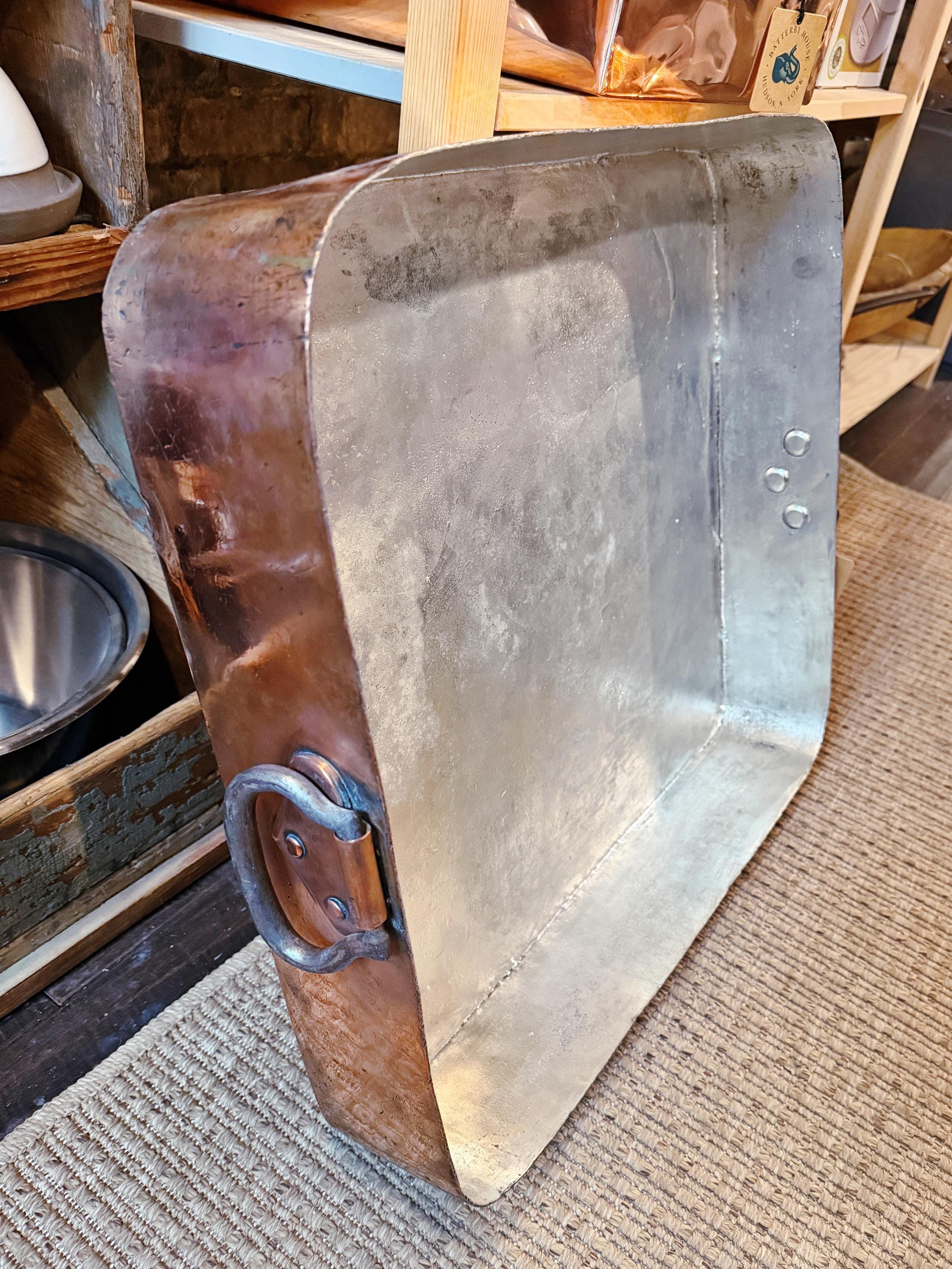 Monumental Antique Duparquet Copper Roasting Pan