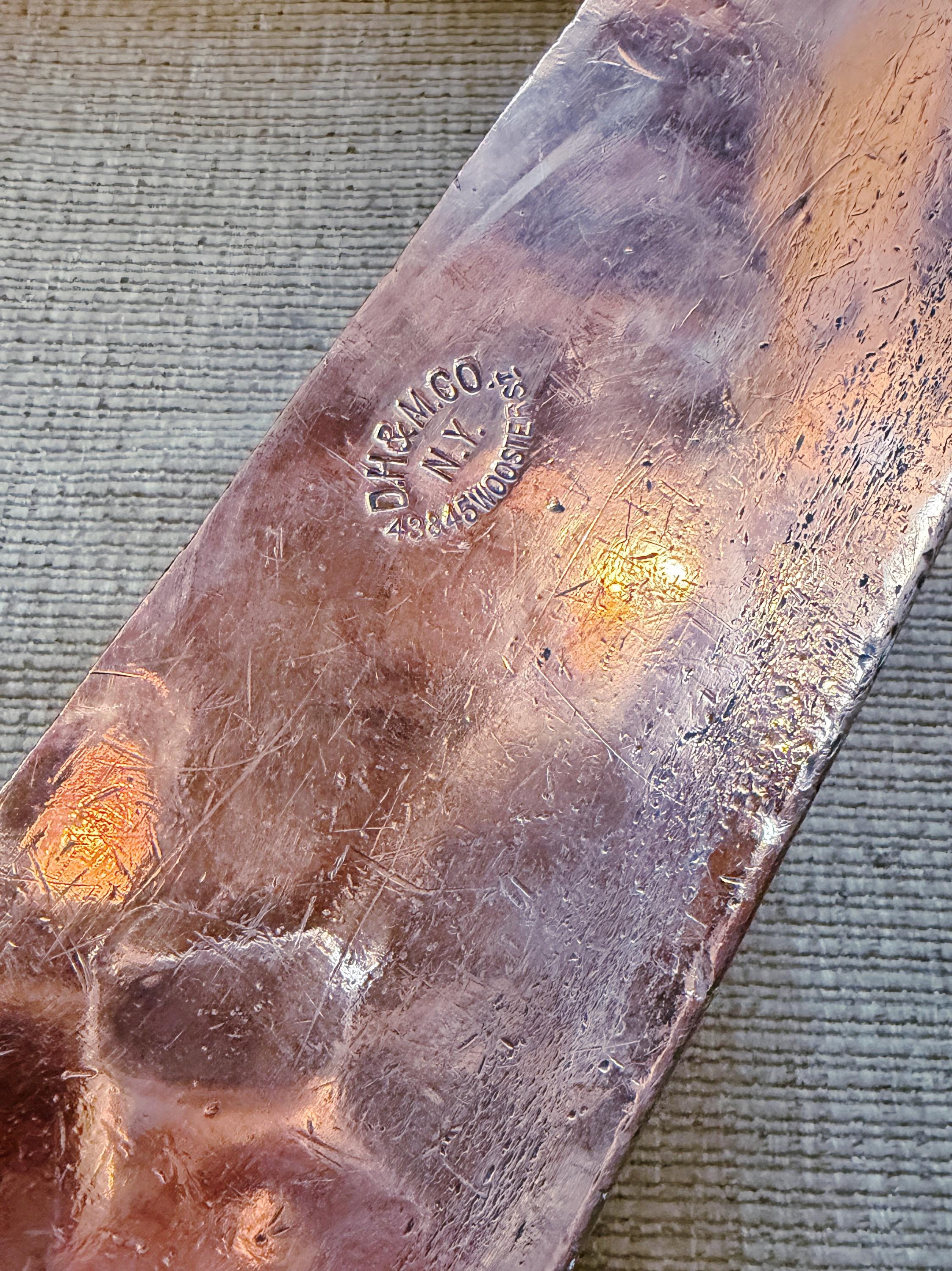 Monumental Antique Duparquet Copper Roasting Pan