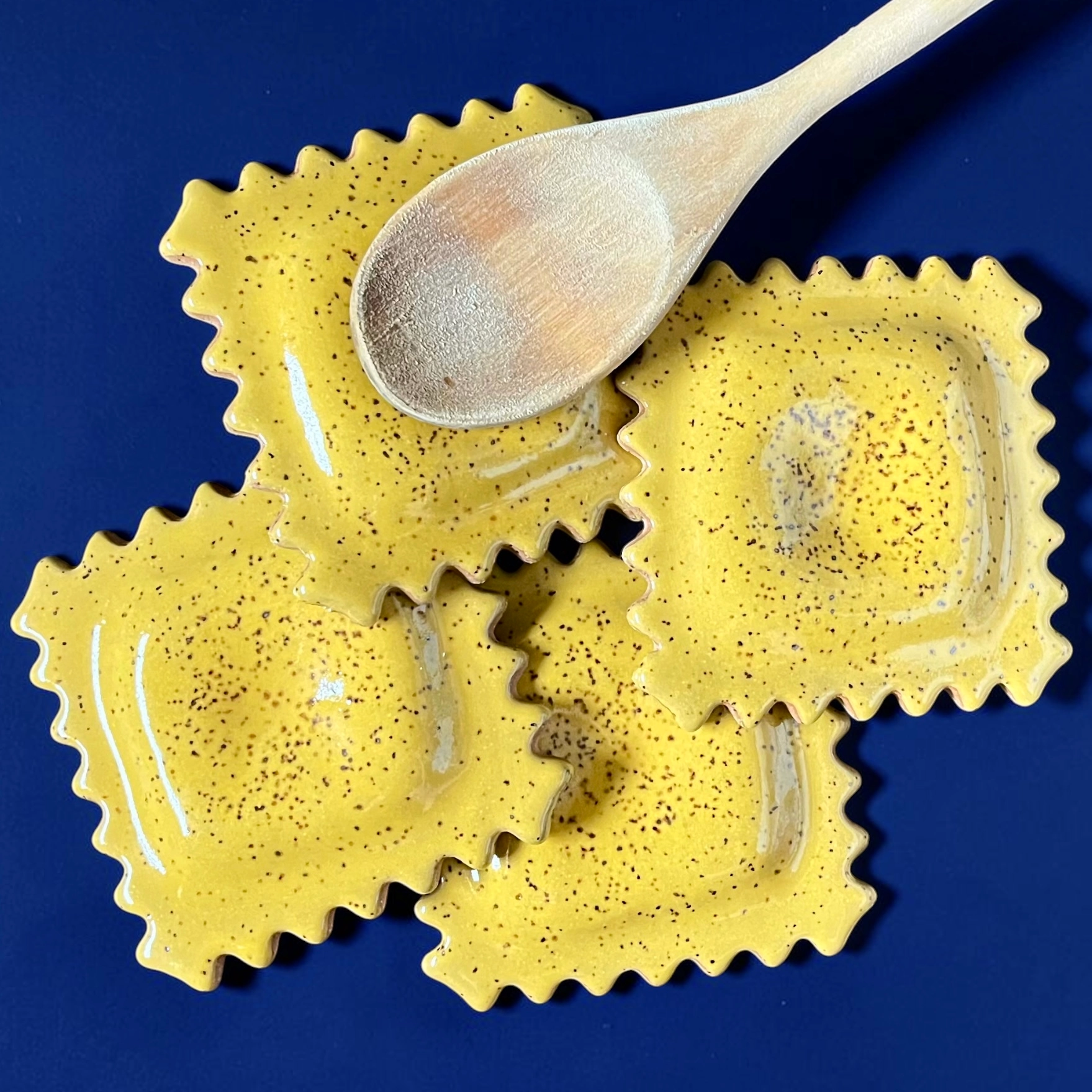 Handmade Ceramic Ravioli Spoon Rest
