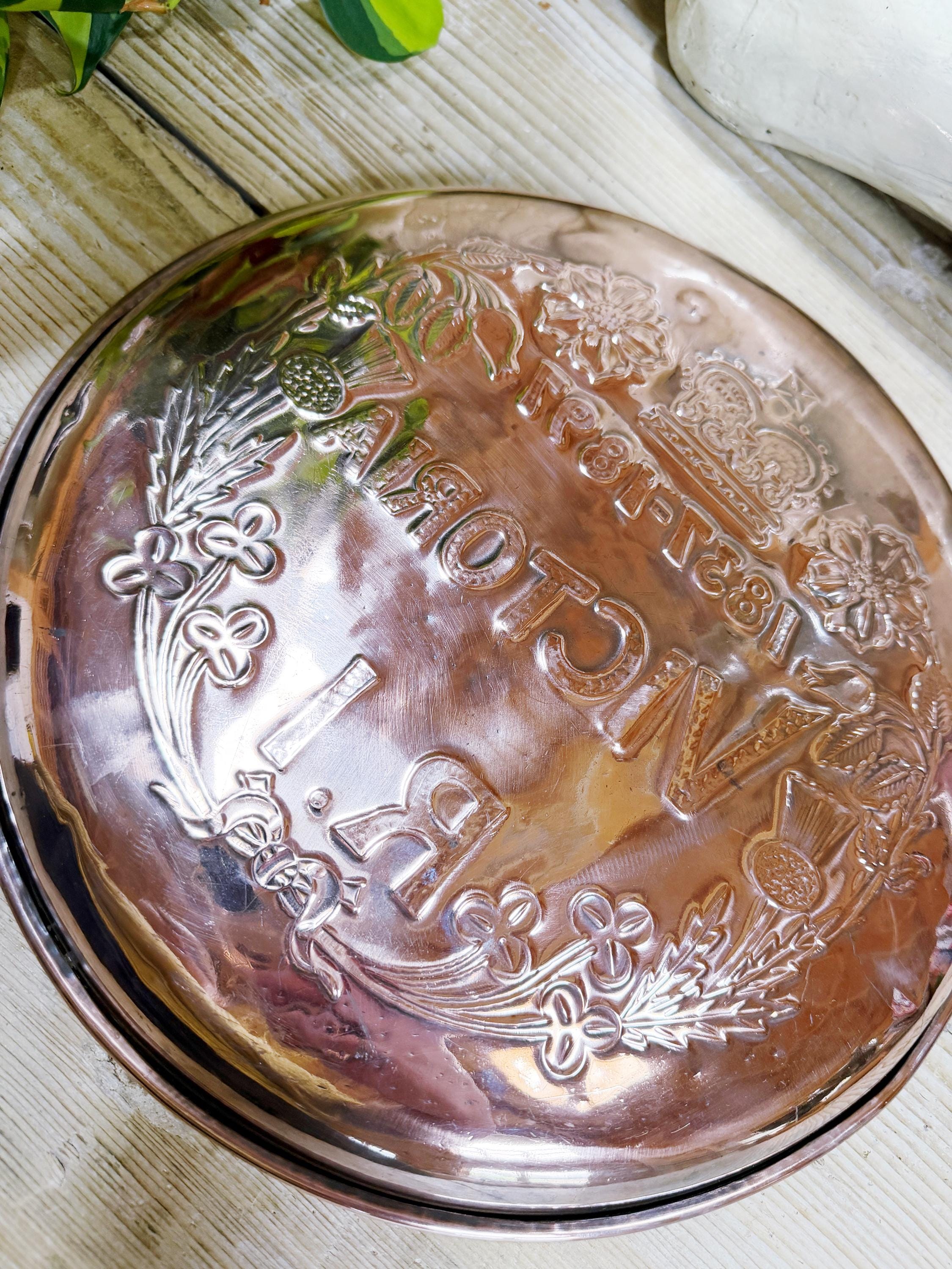 Antique 1897 Queen Victoria Commemorative Diamond Jubilee Copper Tray