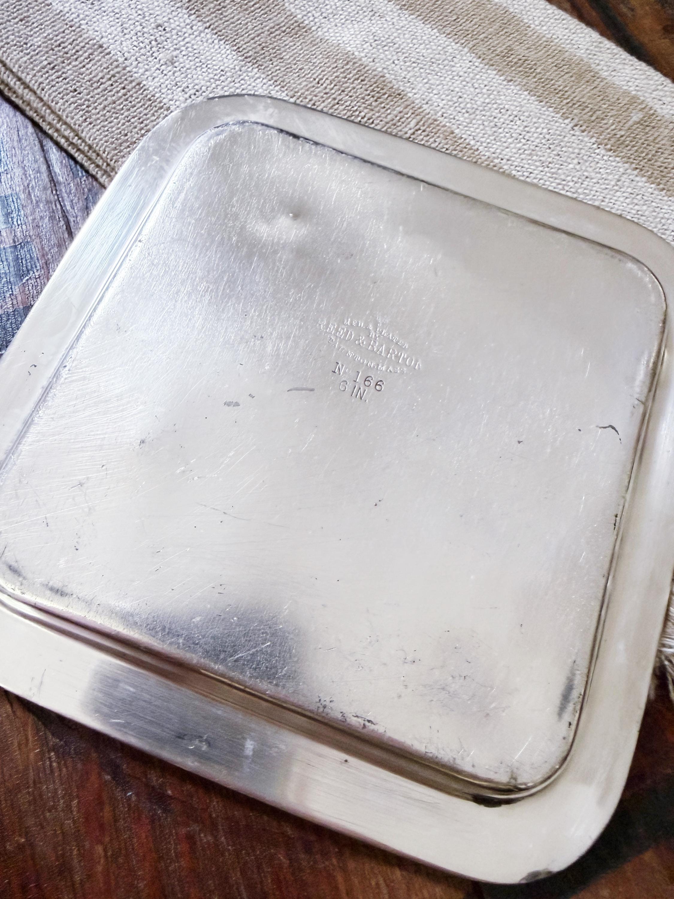 Antique SS Governor Cobb Steamship Silver Tray