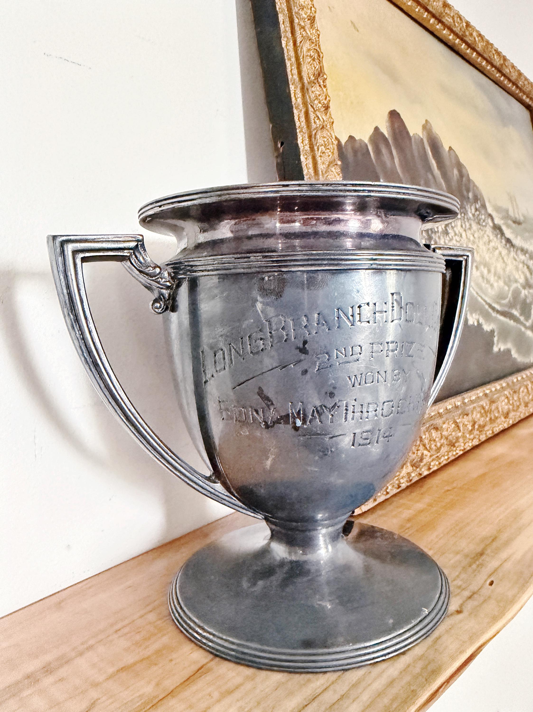 Antique Silver Plated Doll Carnival Trophy