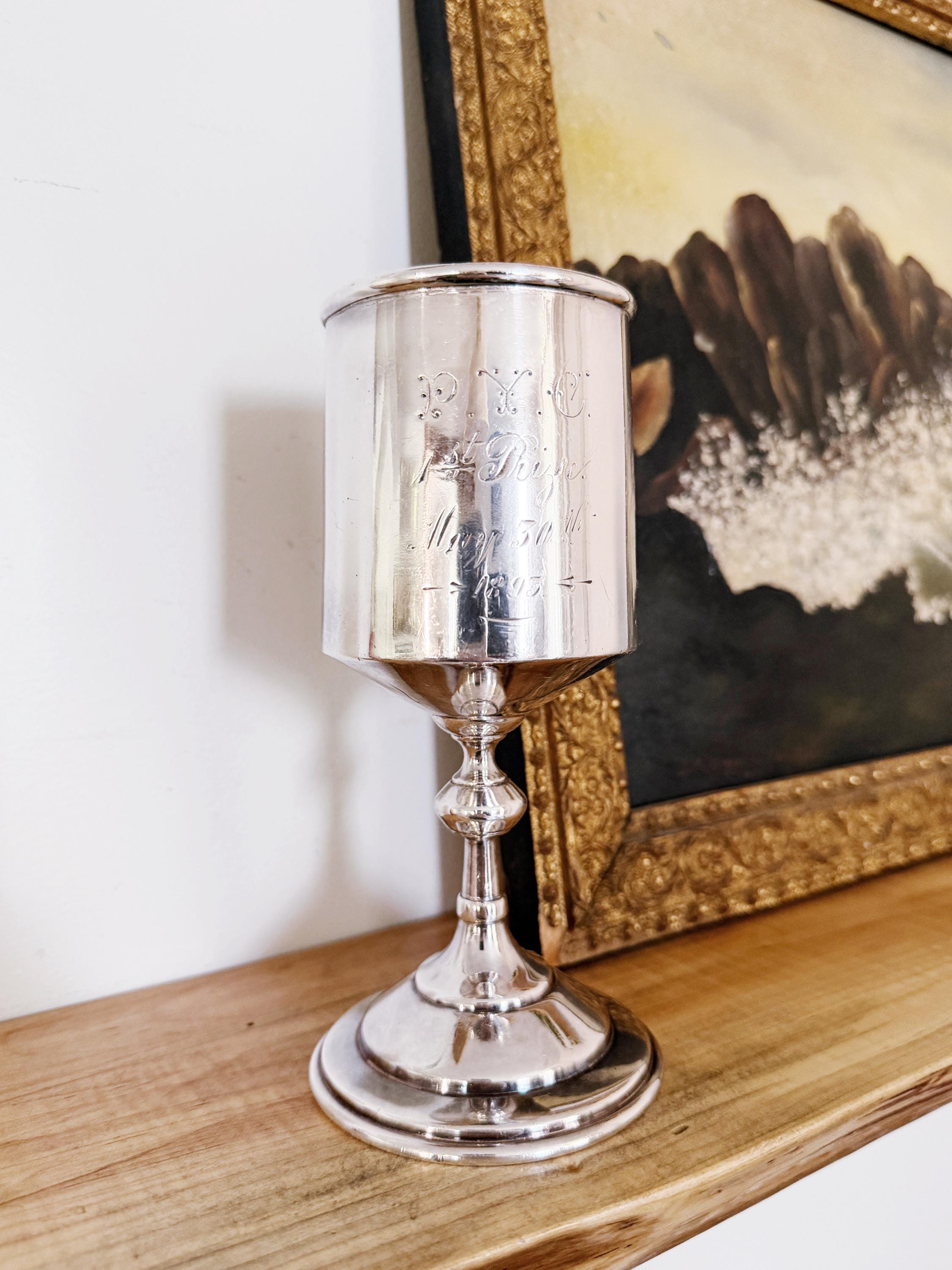 1895 Silver Plated Yacht Club Trophy
