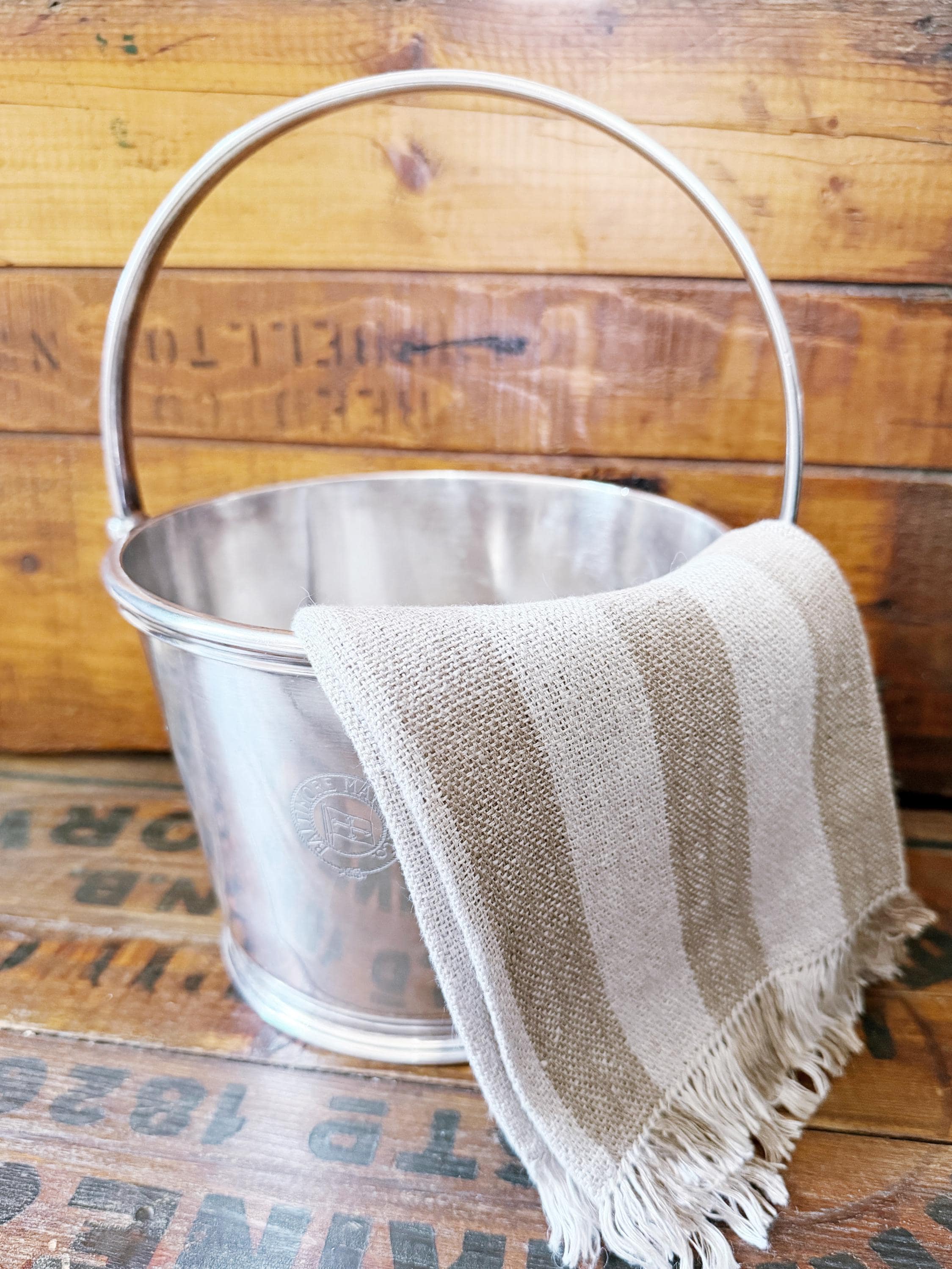 Vintage Silver Ice Bucket from Baltimore Mail Steamship Co