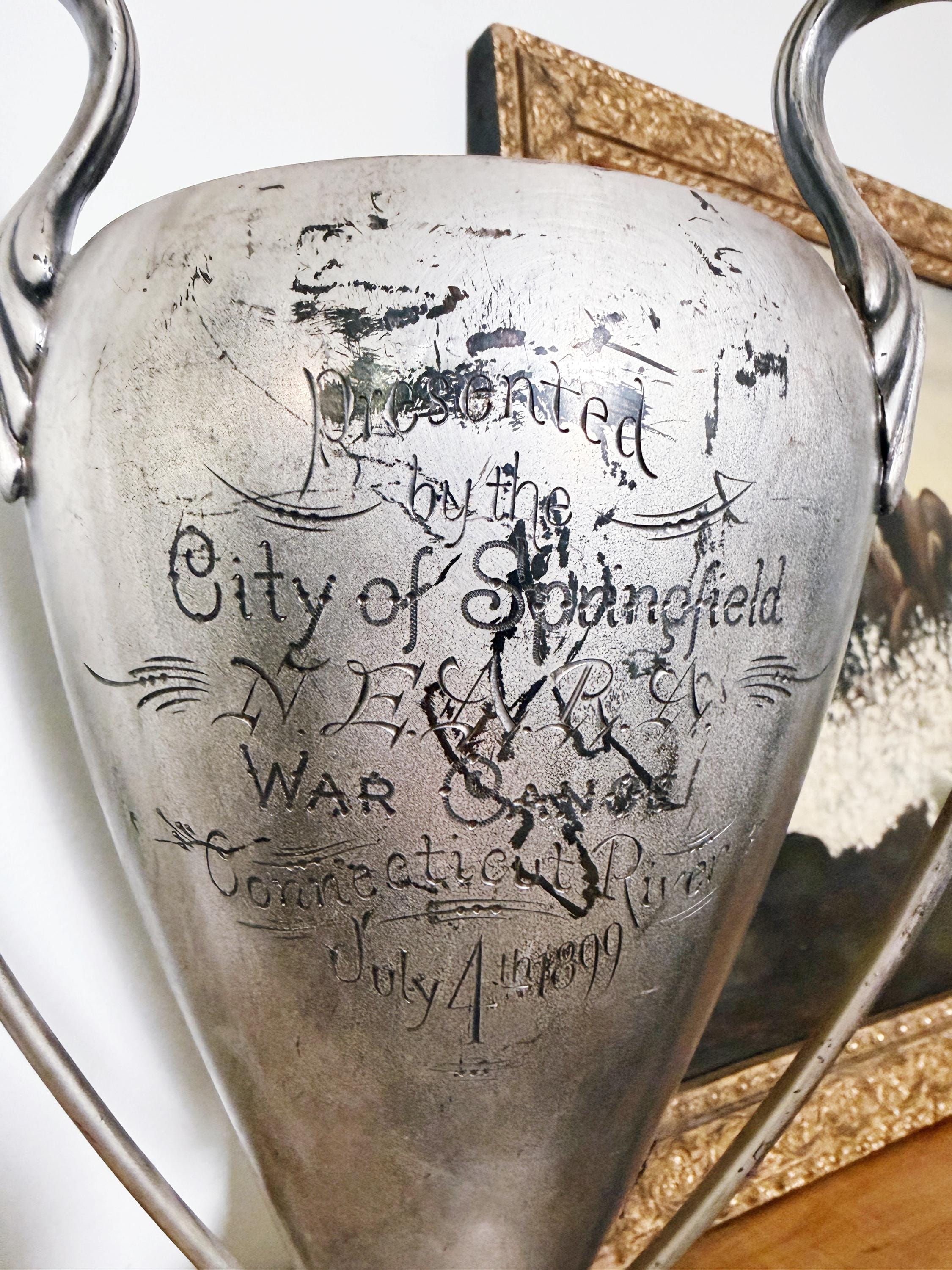 1899 Silver Plated War Canoe Trophy