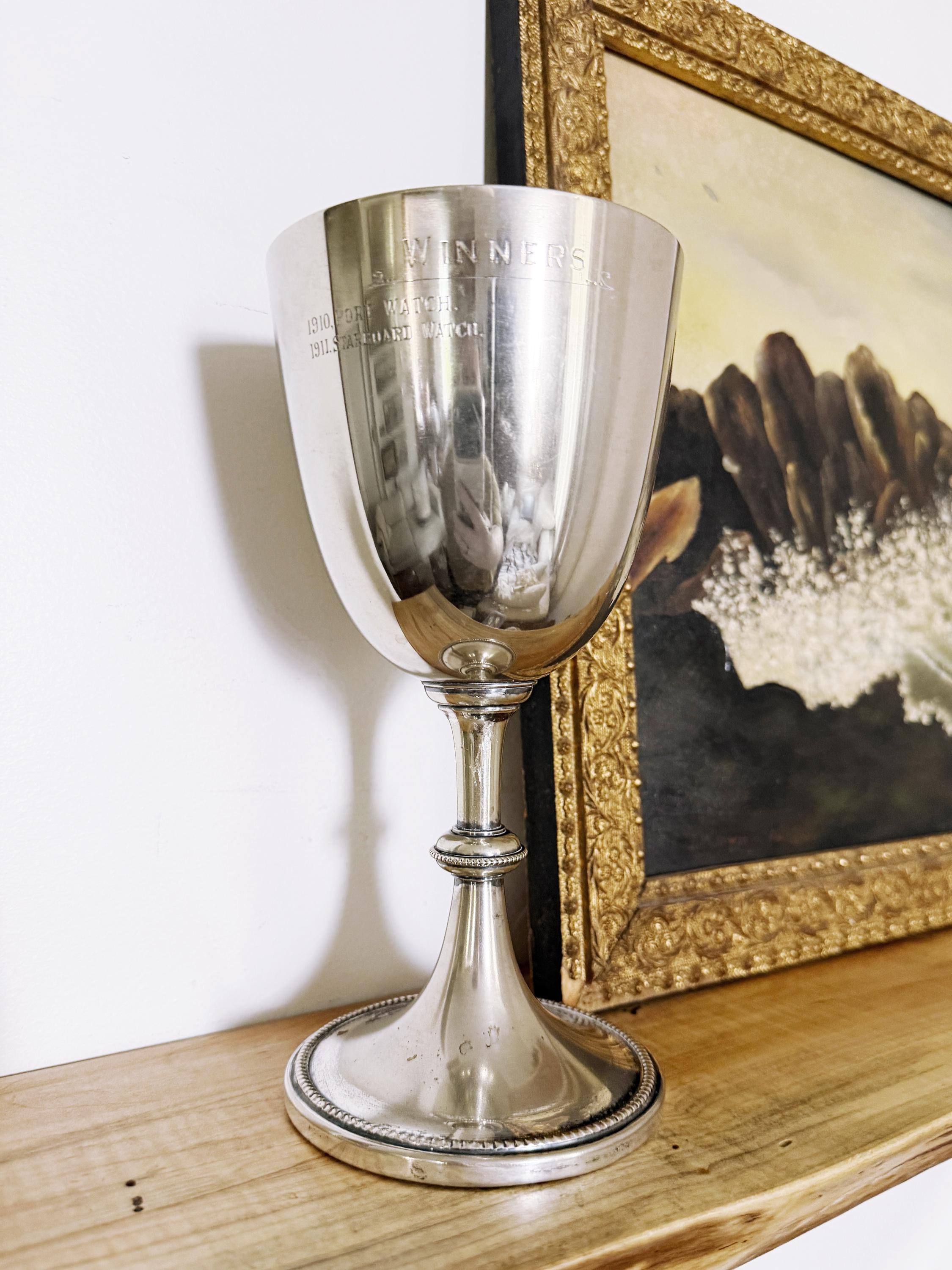 1910 Silver Plated Royal Navy Trophy