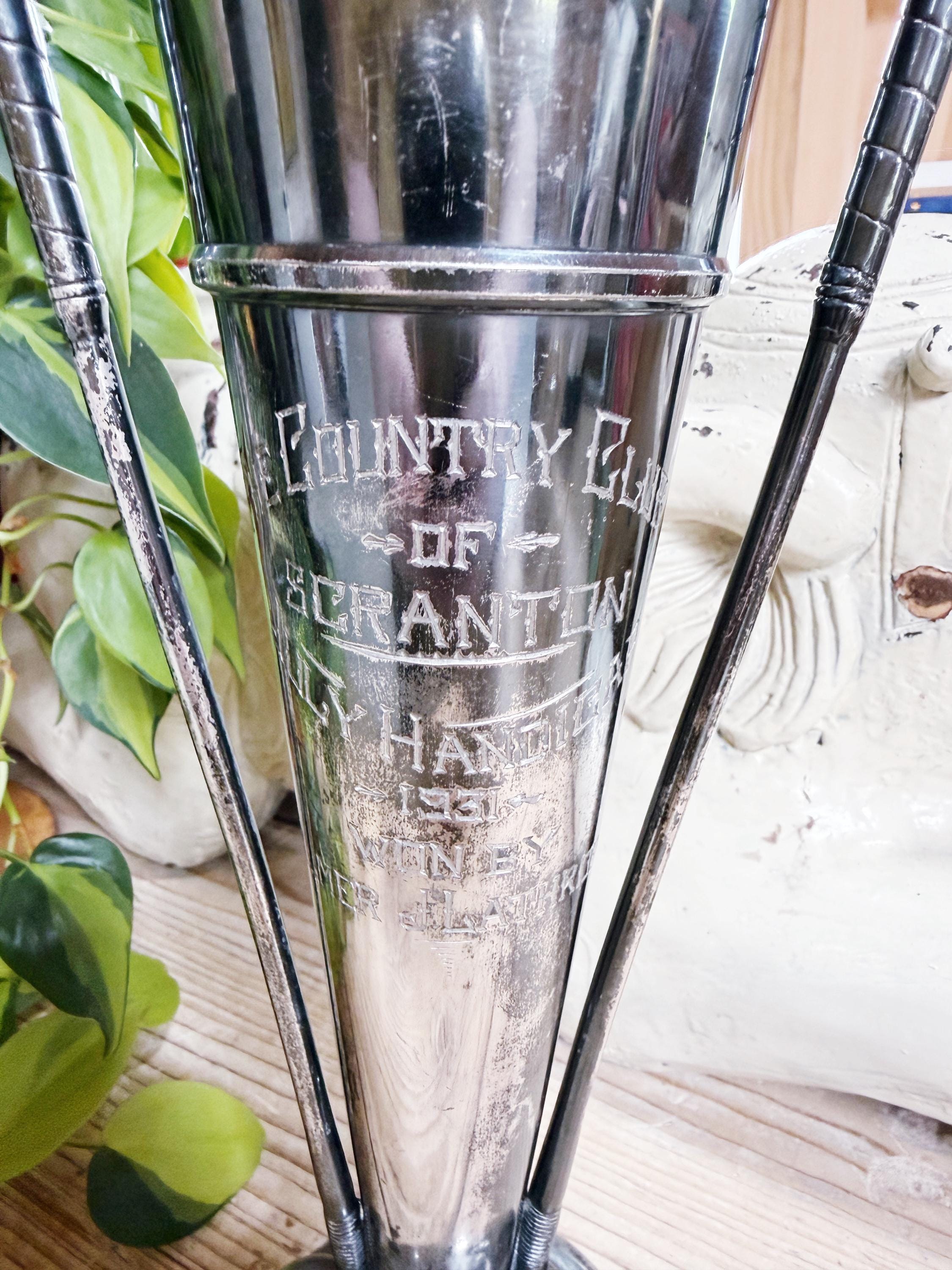 1931 Silver Plated Figural Golf Trophy