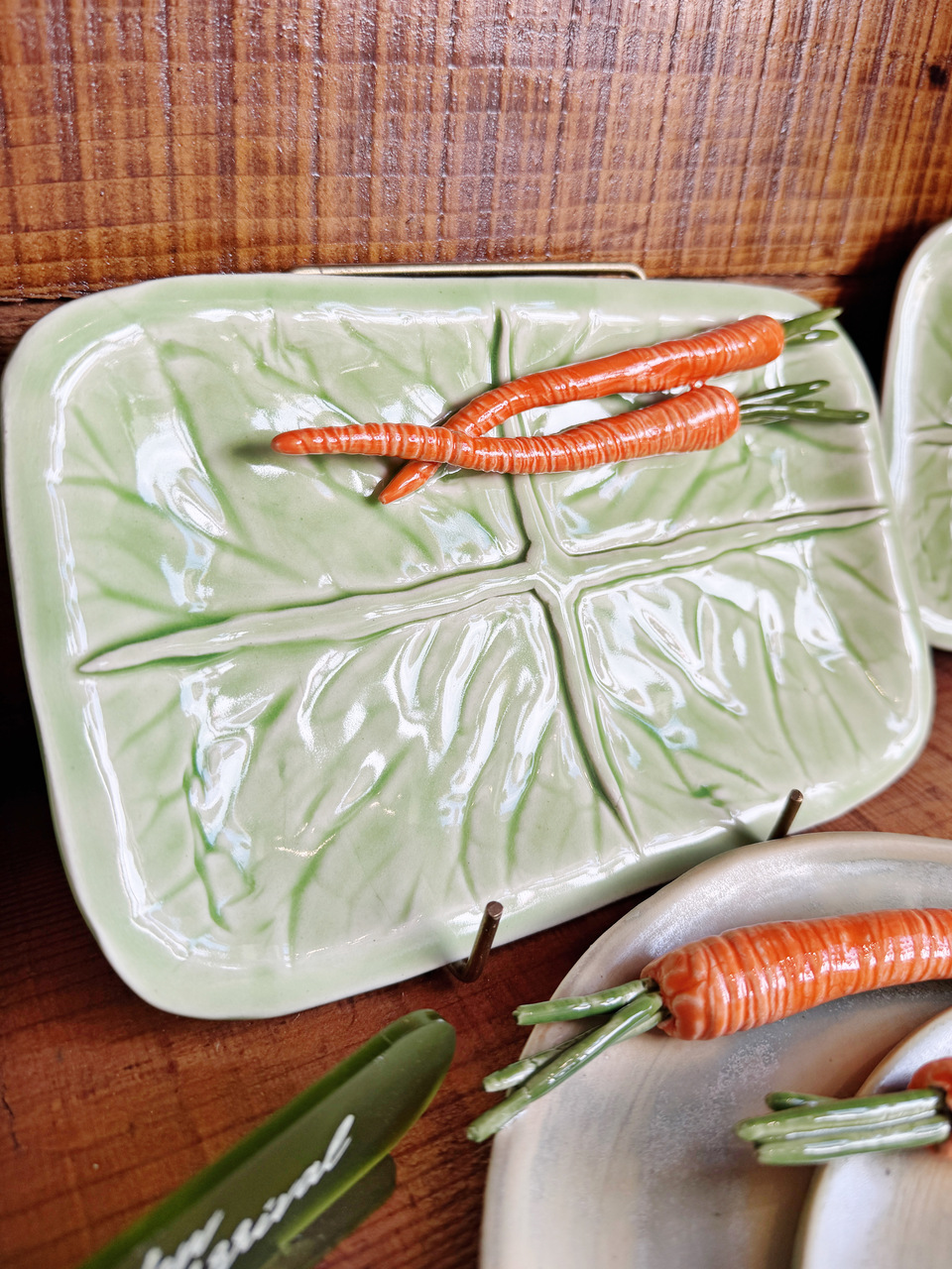 Ceramic Cabbageware Carrot Tray