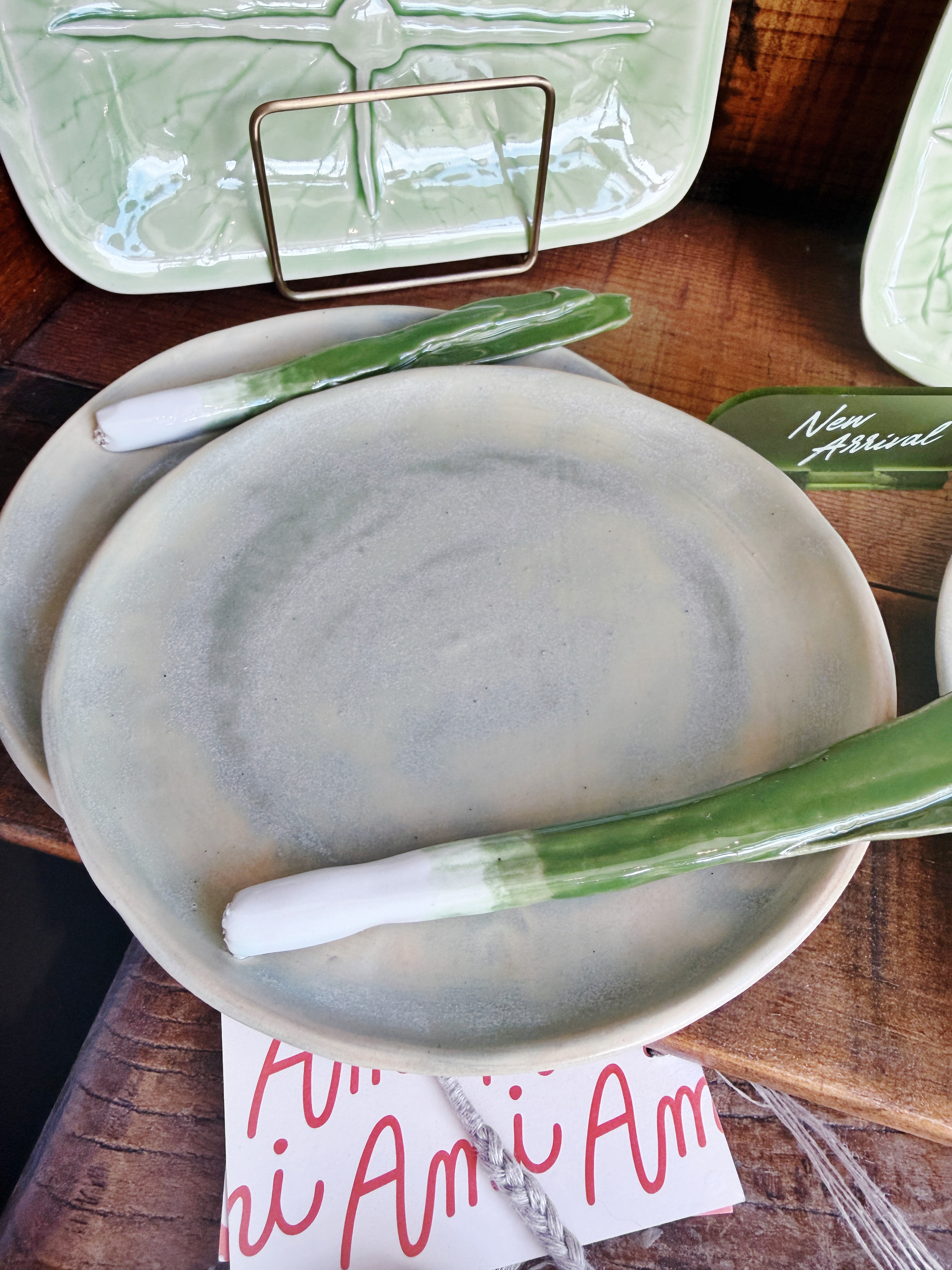Ceramic Leek Salad Plate