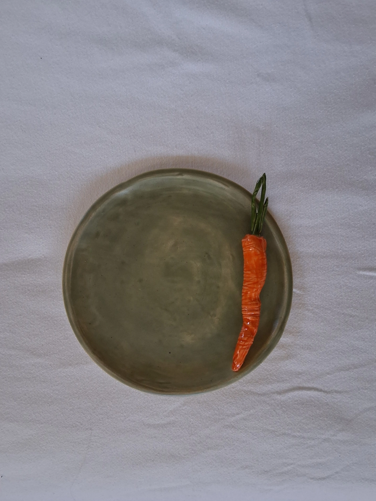 Ceramic Carrot Salad Plate