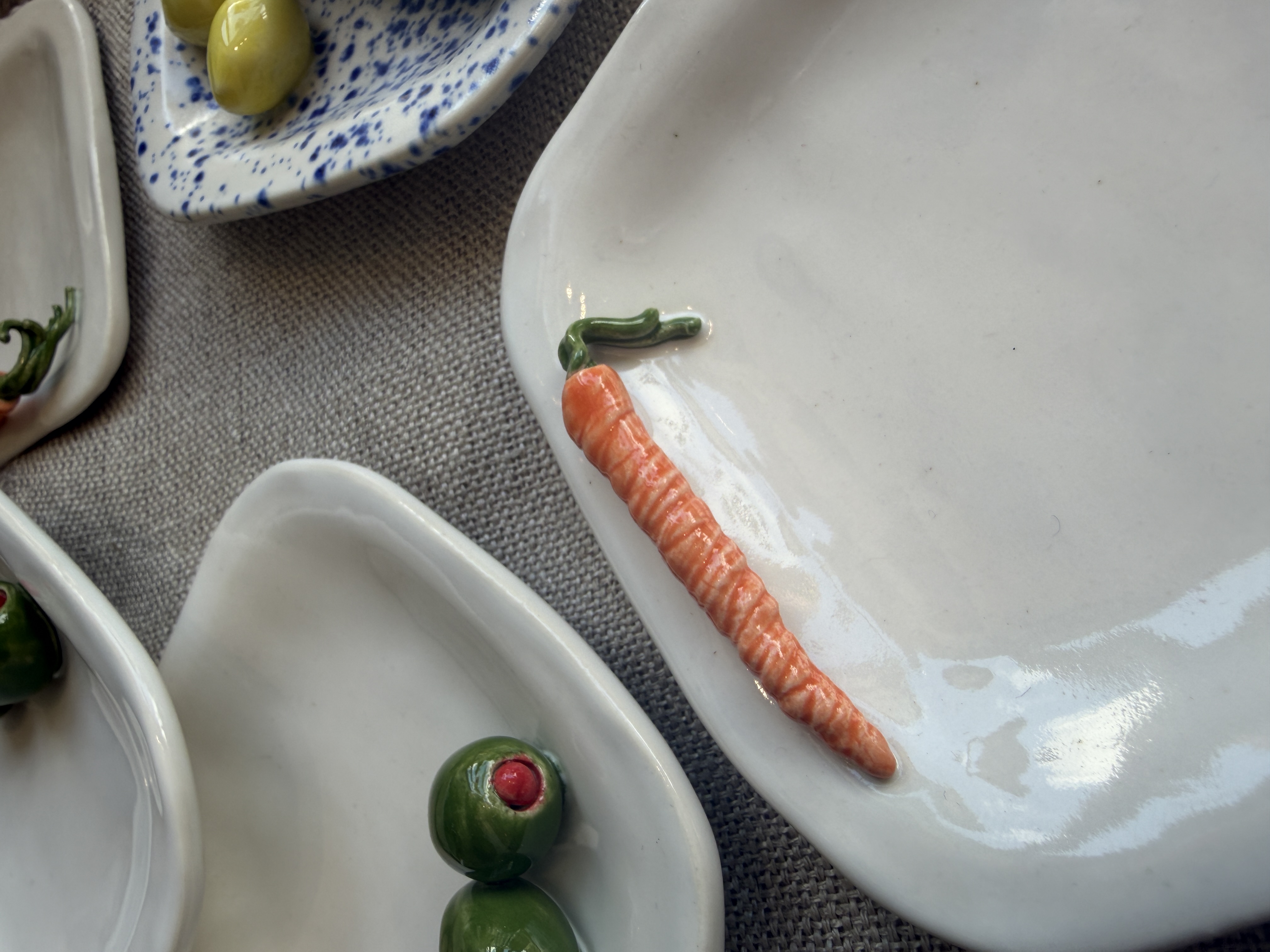 White Ceramic Carrot Dish