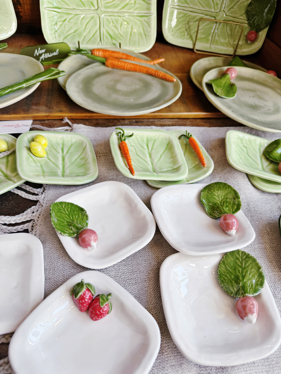 White Ceramic Radish Dish