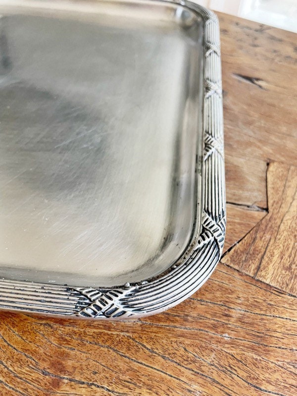 Vintage Silver Plated Serving Tray from Hotel Ritz Paris