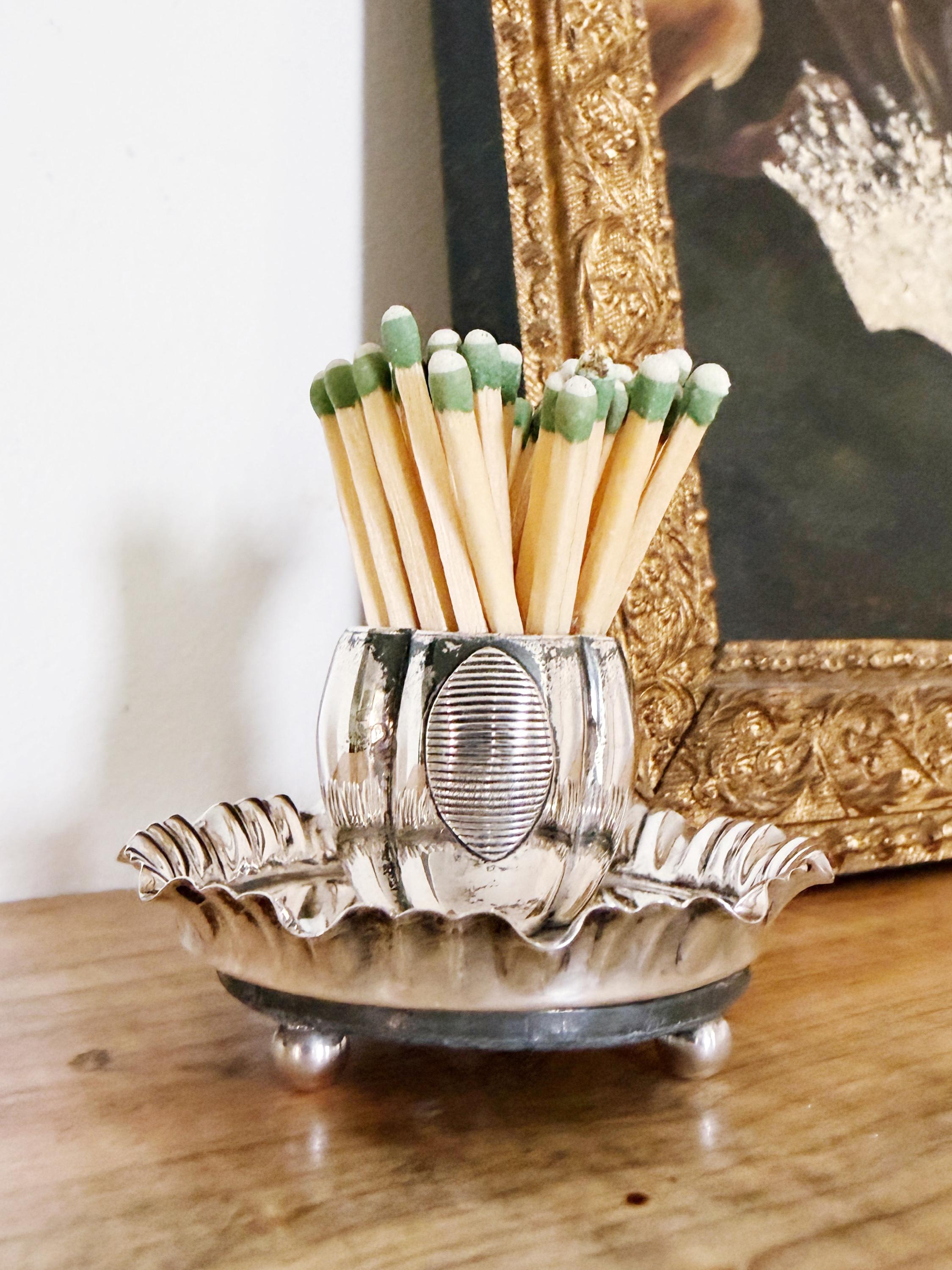 1891 English Sterling Silver Match Striker