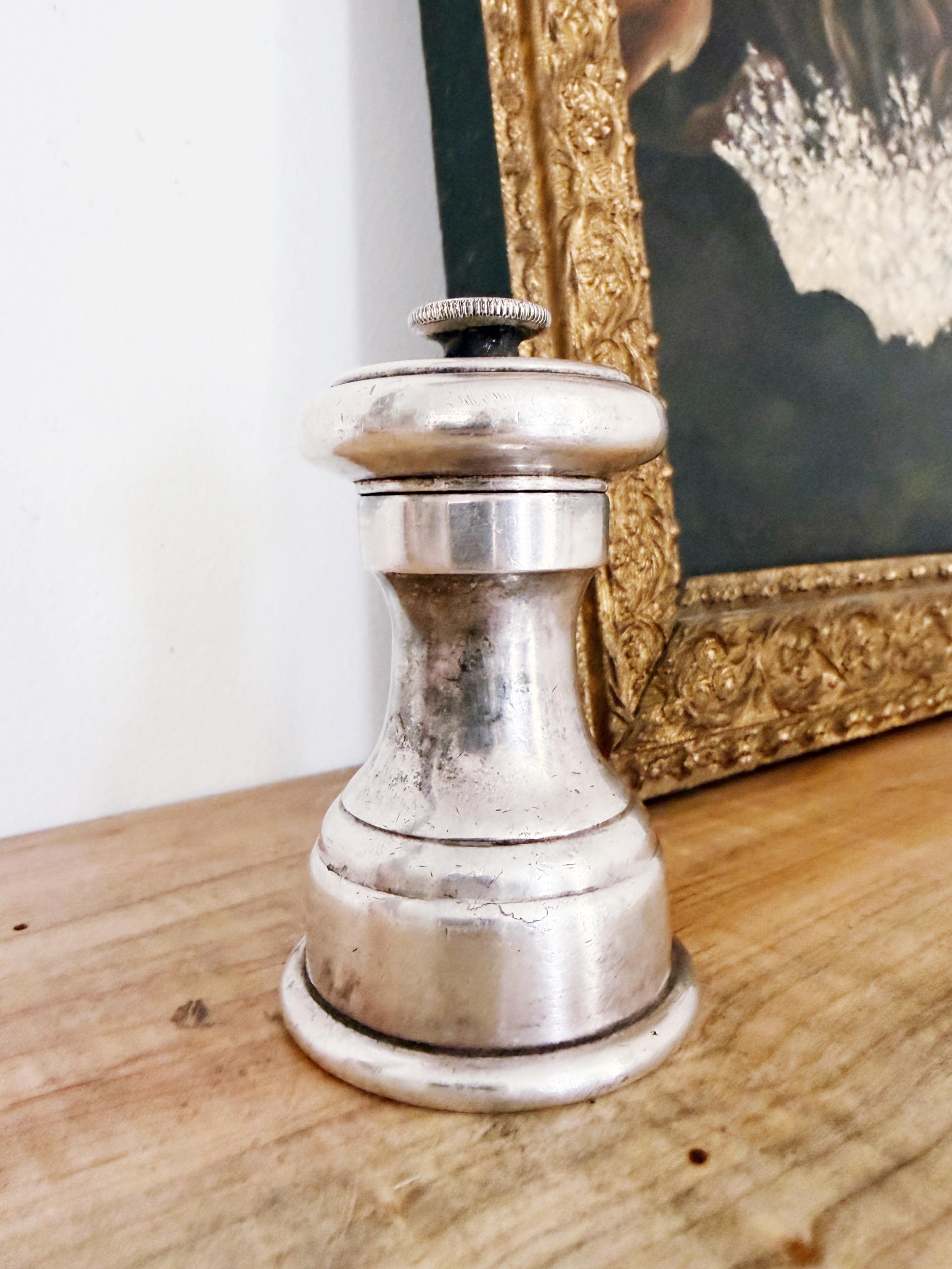 Vintage Silver Plated Canadian Pacific Railway Pepper Mill