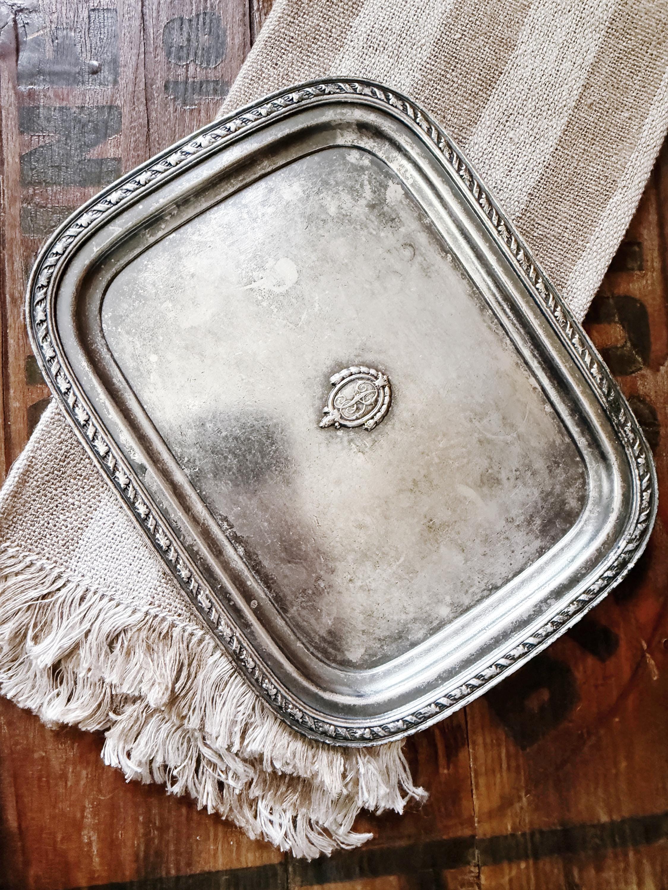 1930 Silver Plated Bowman Hotel Tray