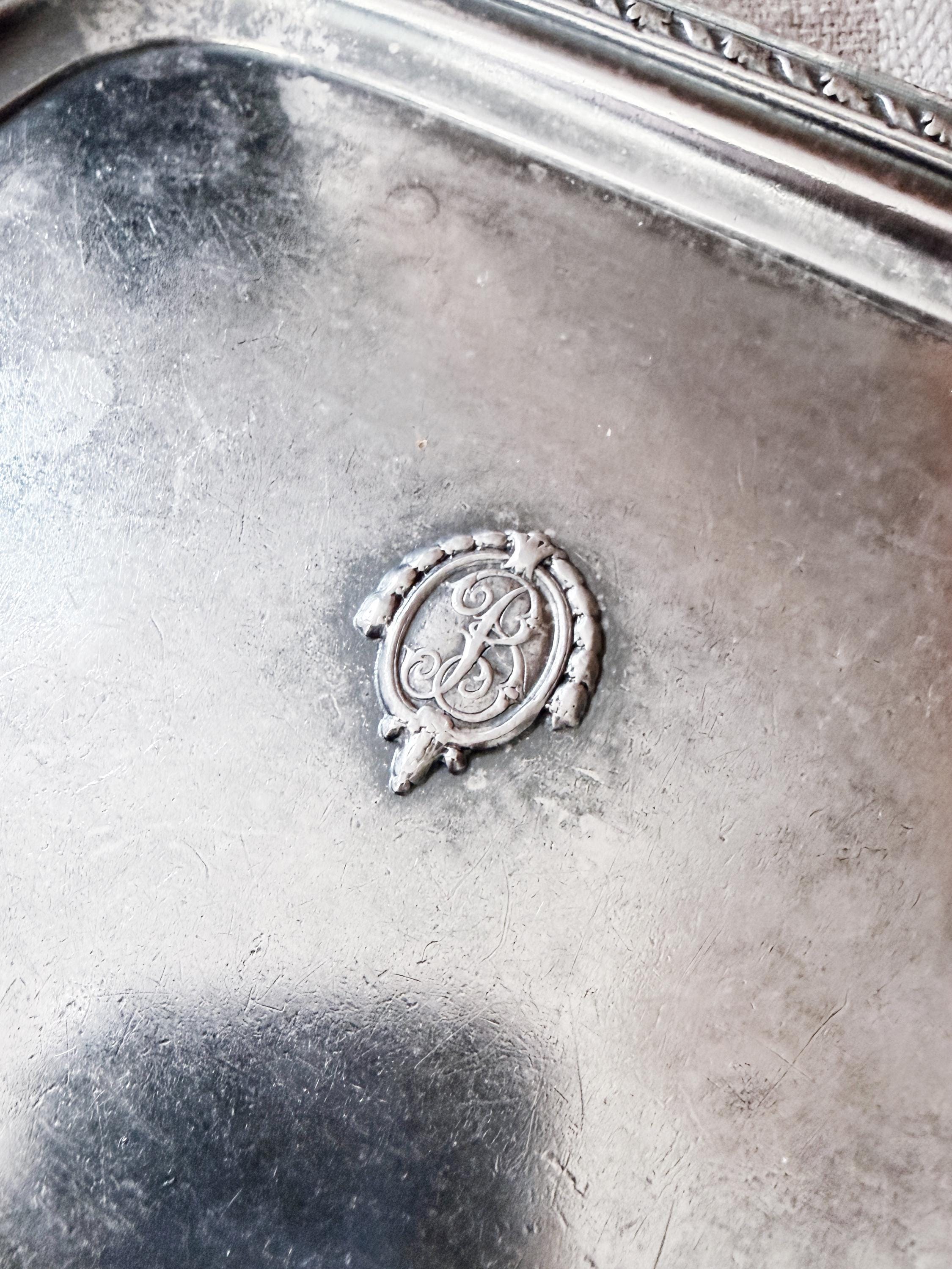 1930 Silver Plated Bowman Hotel Tray