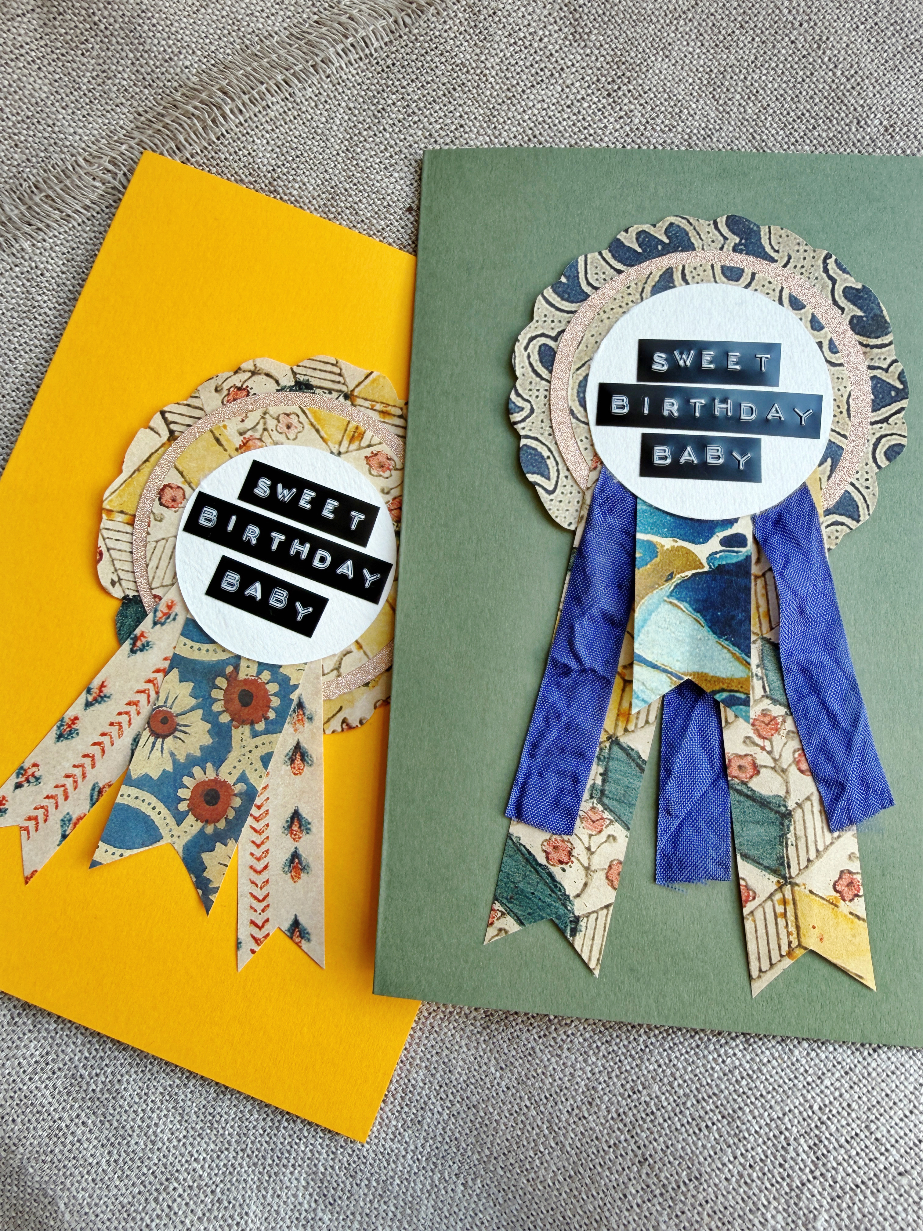 Sweet Birthday Baby Prize Ribbon Card