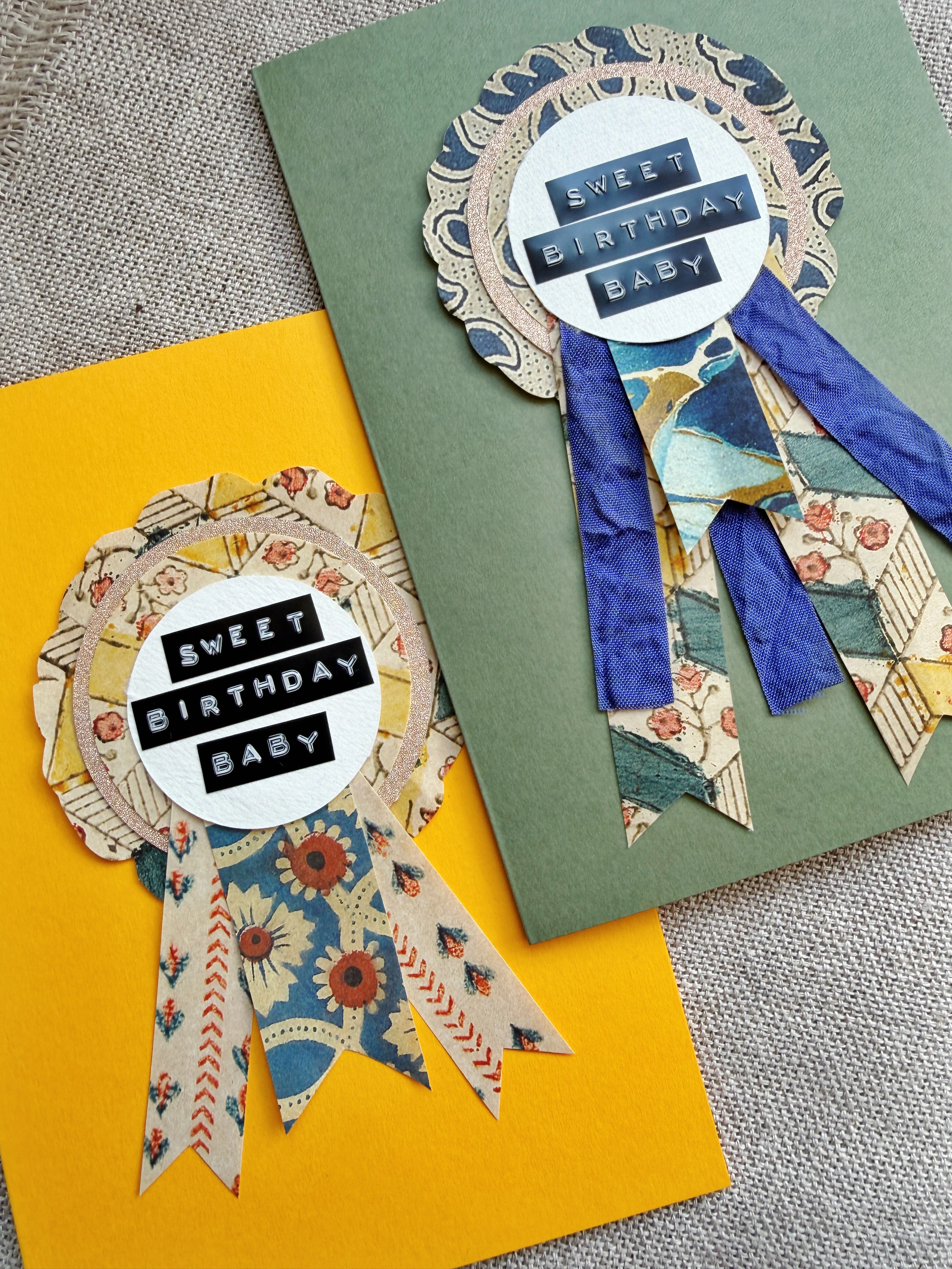 Sweet Birthday Baby Prize Ribbon Card