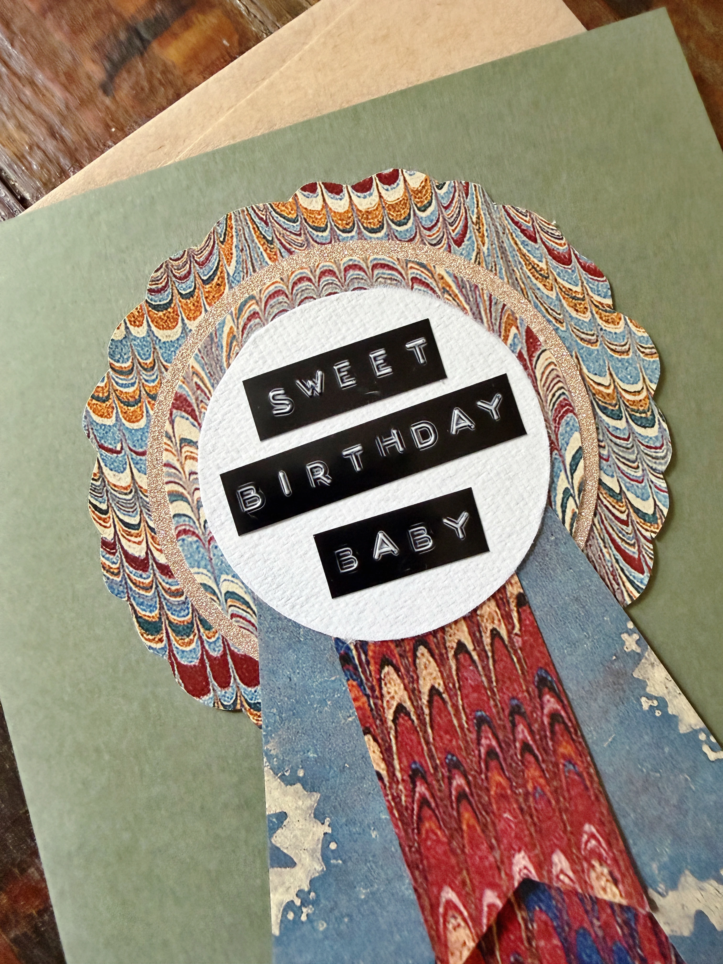 Sweet Birthday Baby Prize Ribbon Card