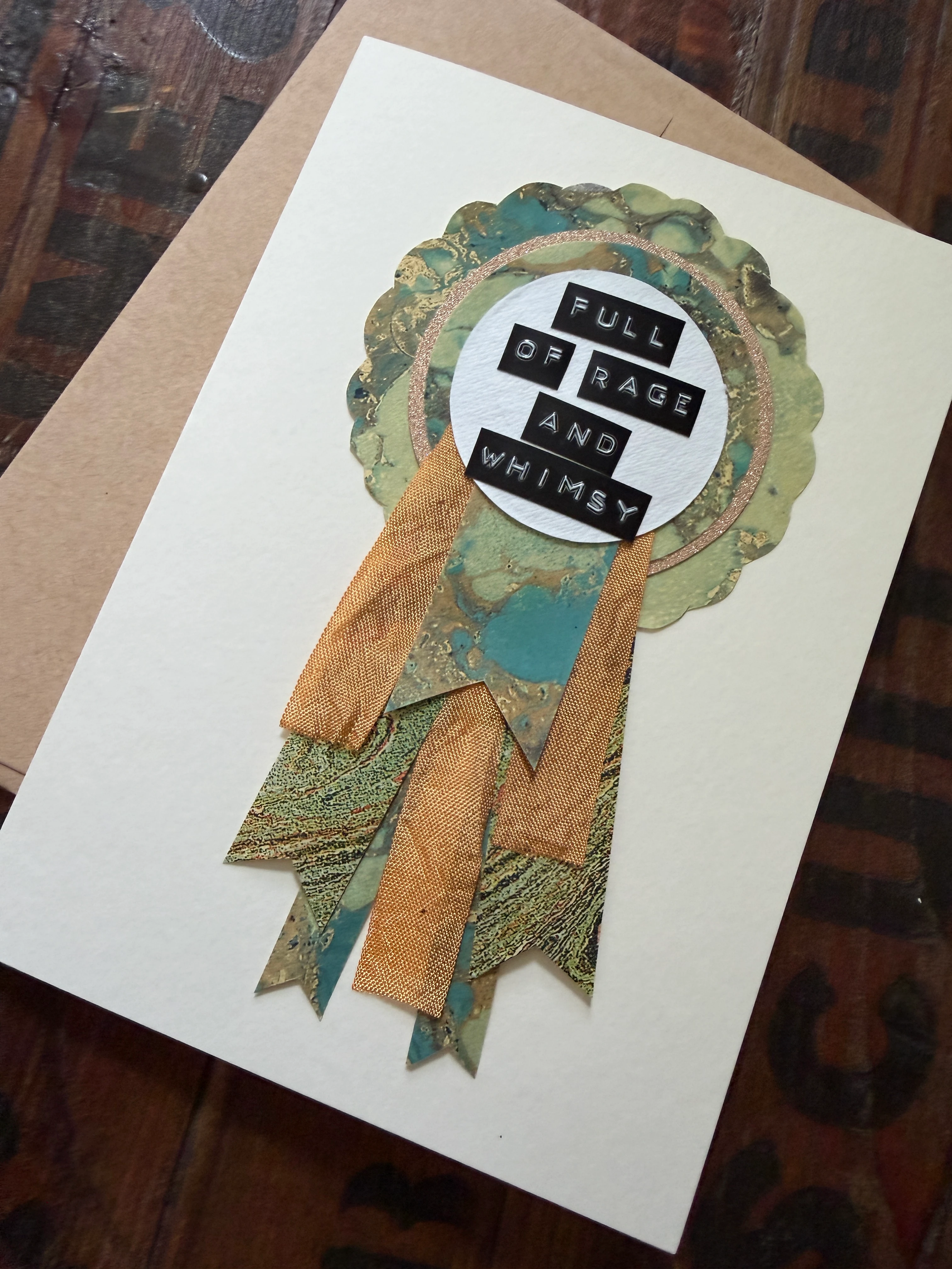 Full of Rage Prize Ribbon Card