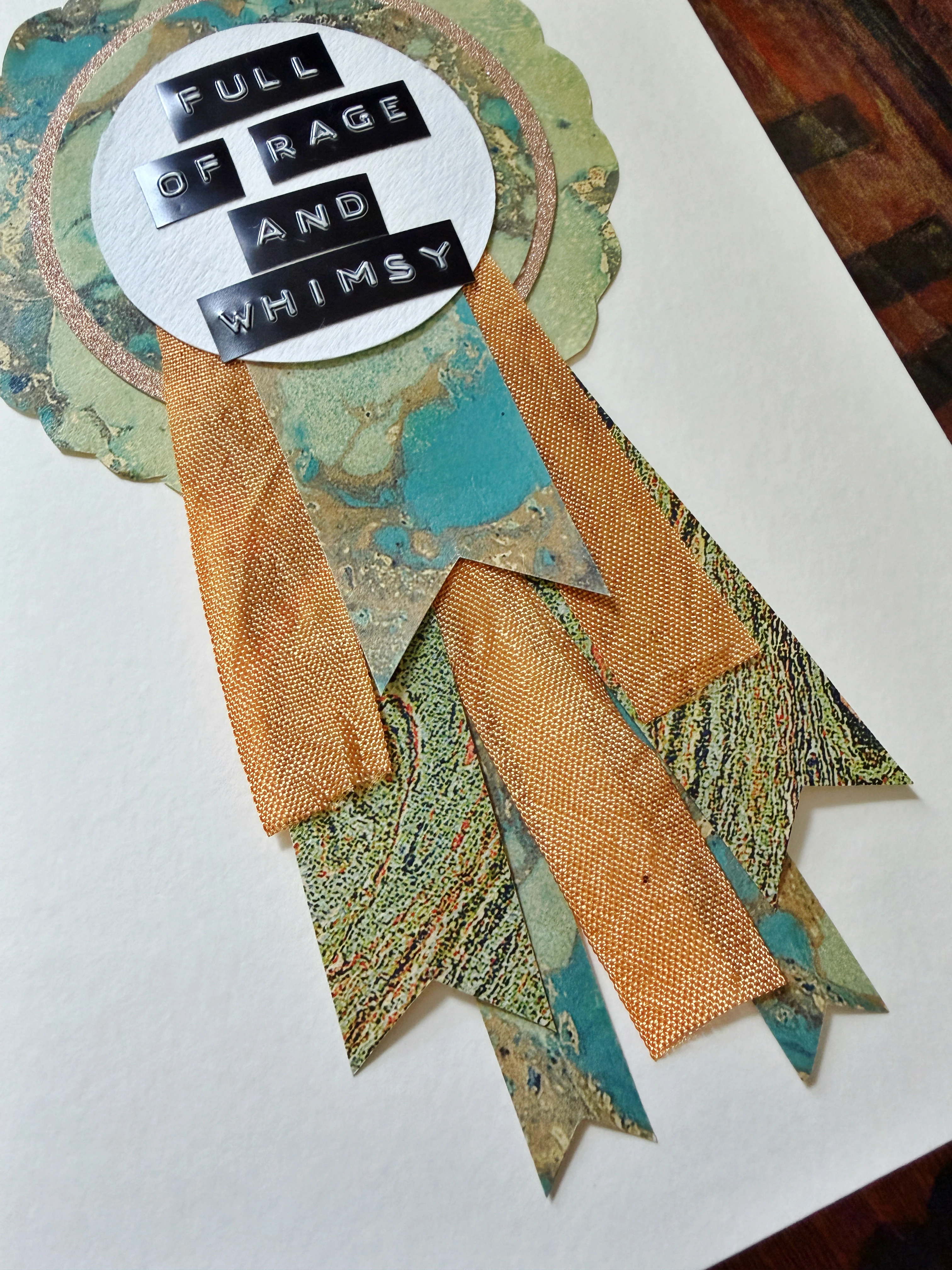 Full of Rage Prize Ribbon Card