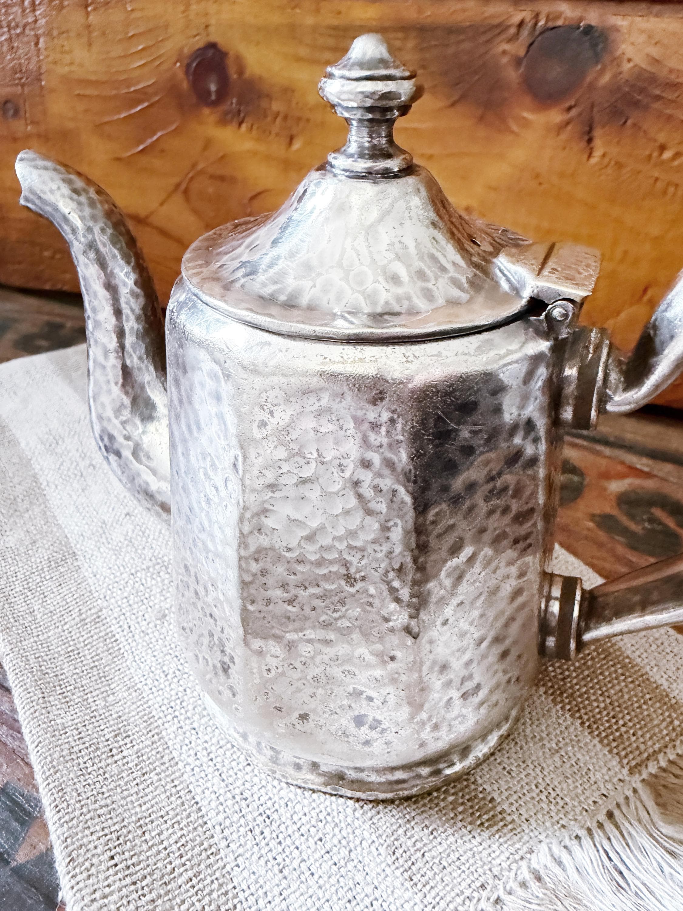 Antique Joseph Heinrichs Silver Teapot from Ferreri Restaurant