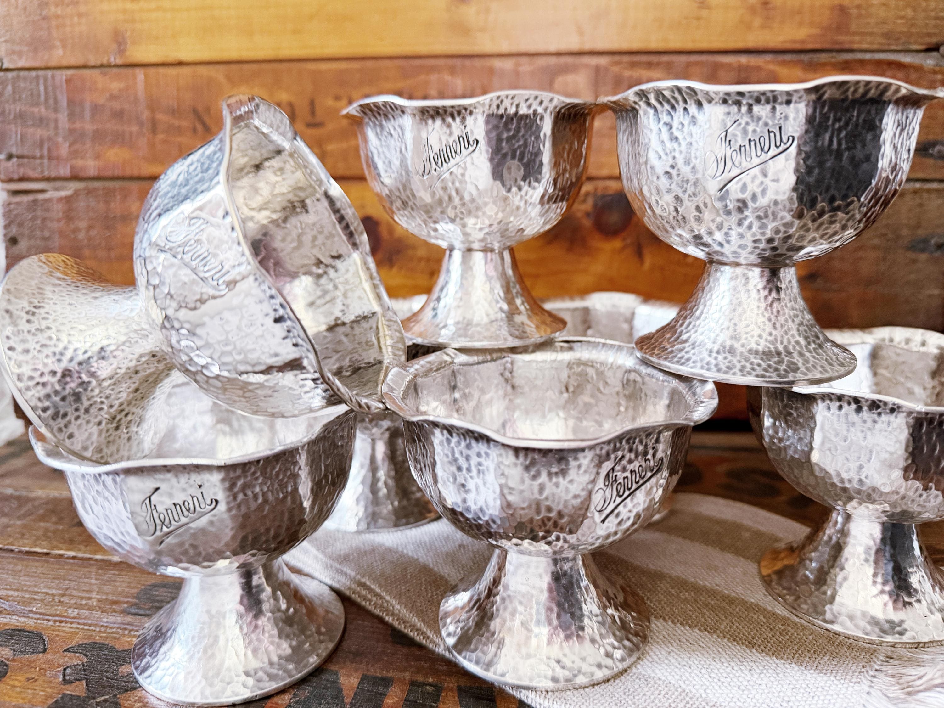Antique Joseph Heinrichs Silver Dessert Dish from Ferreri Restaurant