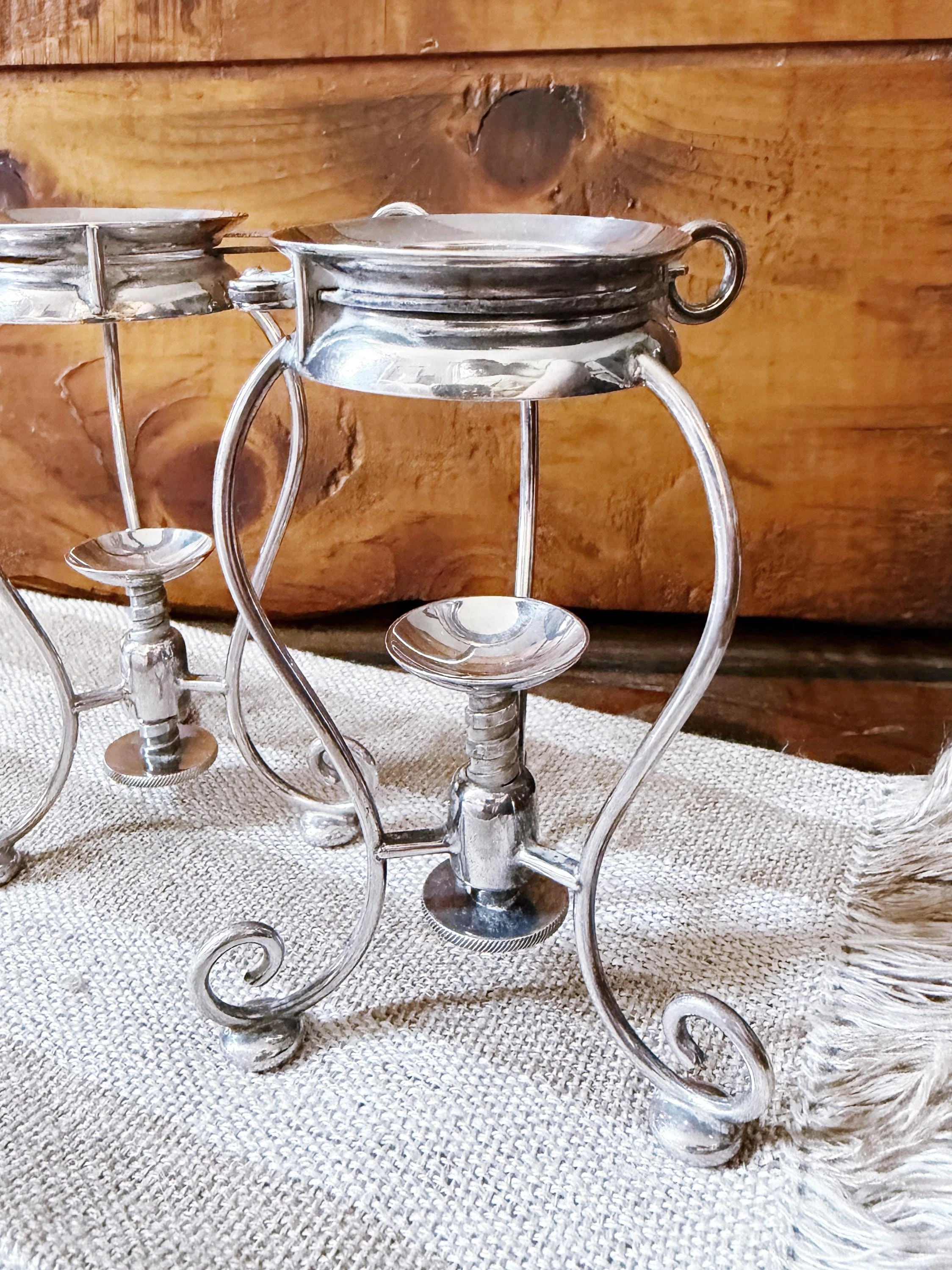 Antique Tiffany & Co Silver Soft Boiled Stand with Topper