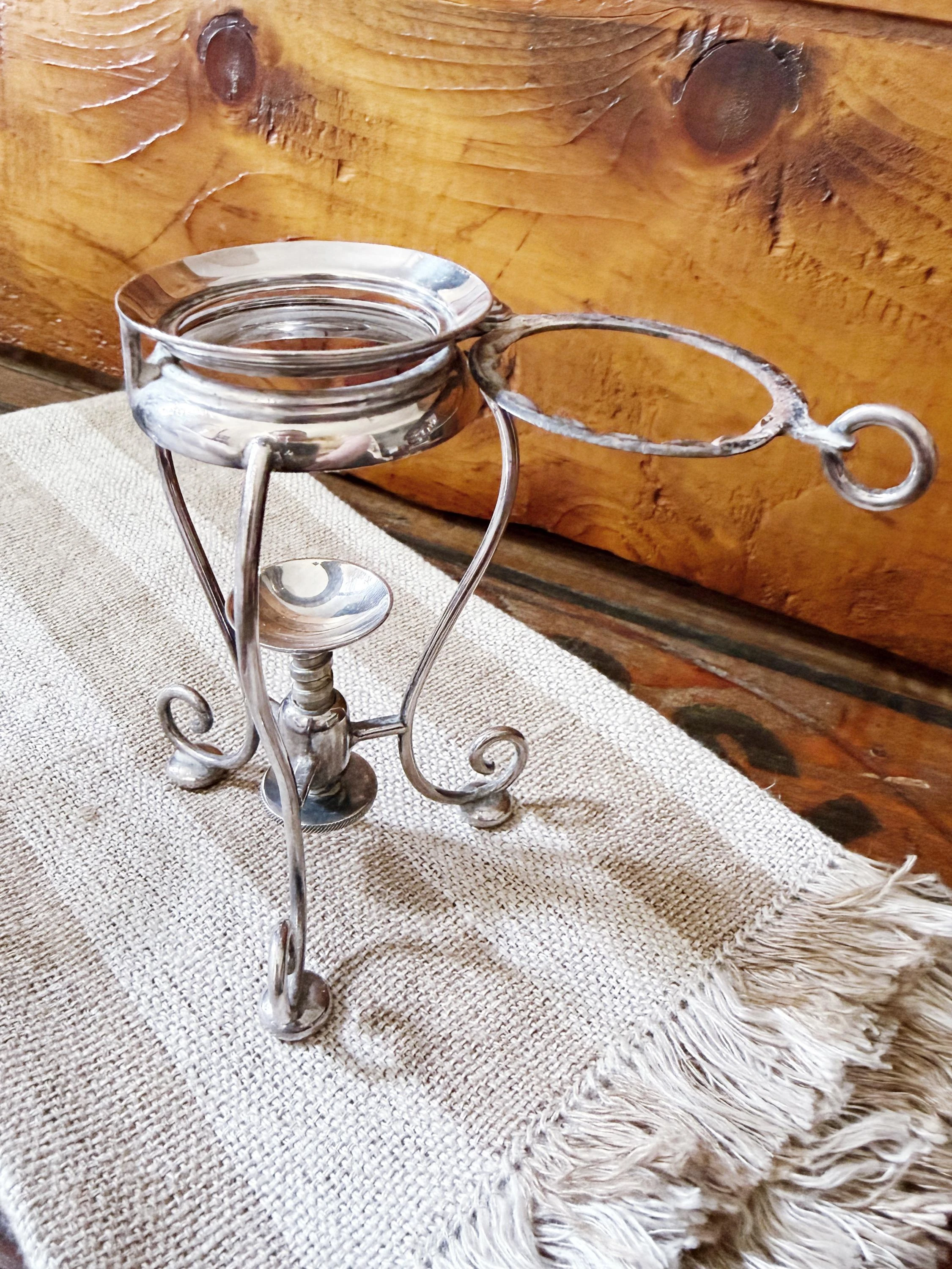 Antique Tiffany & Co Silver Soft Boiled Stand with Topper