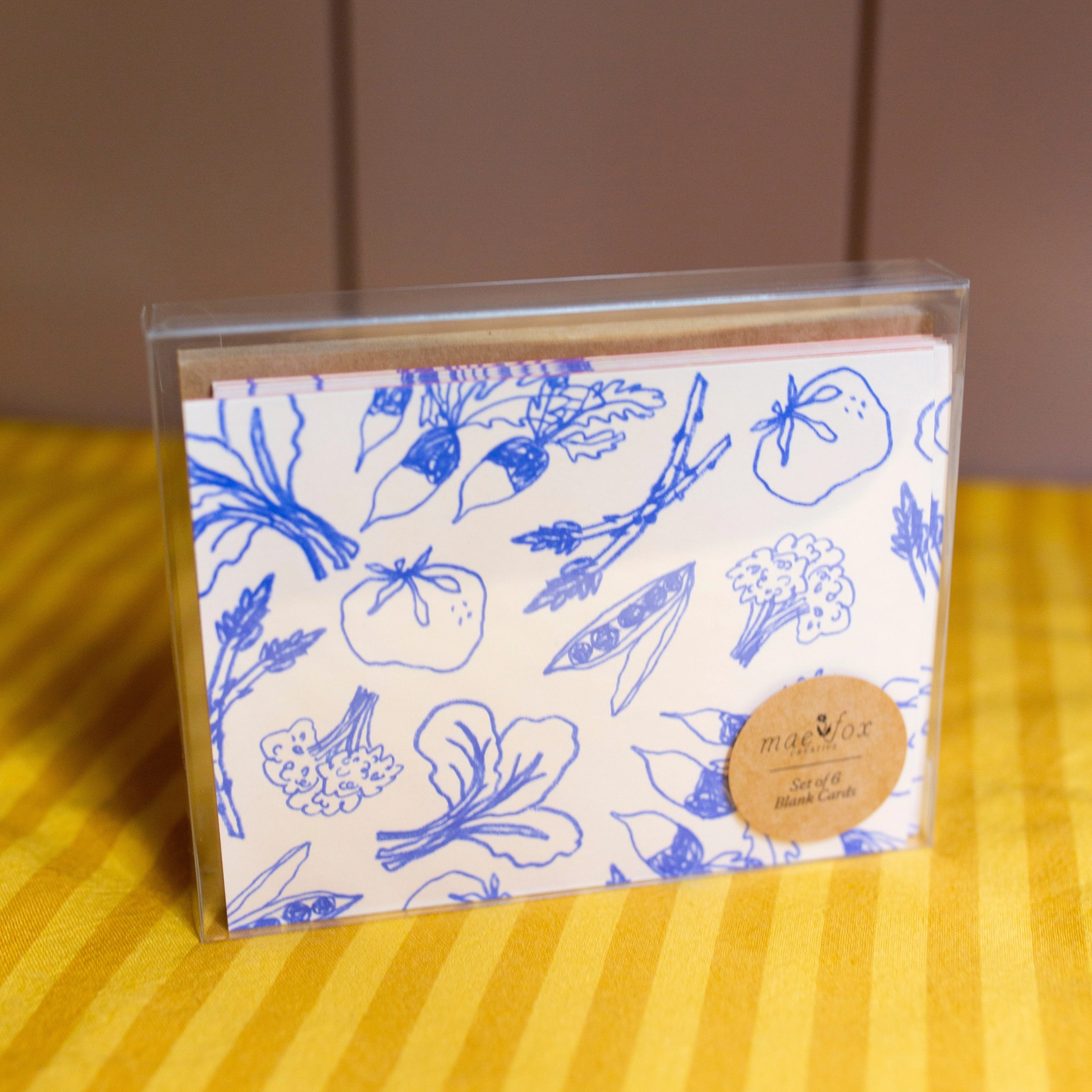 Set of 6 Vegetable Greeting Cards