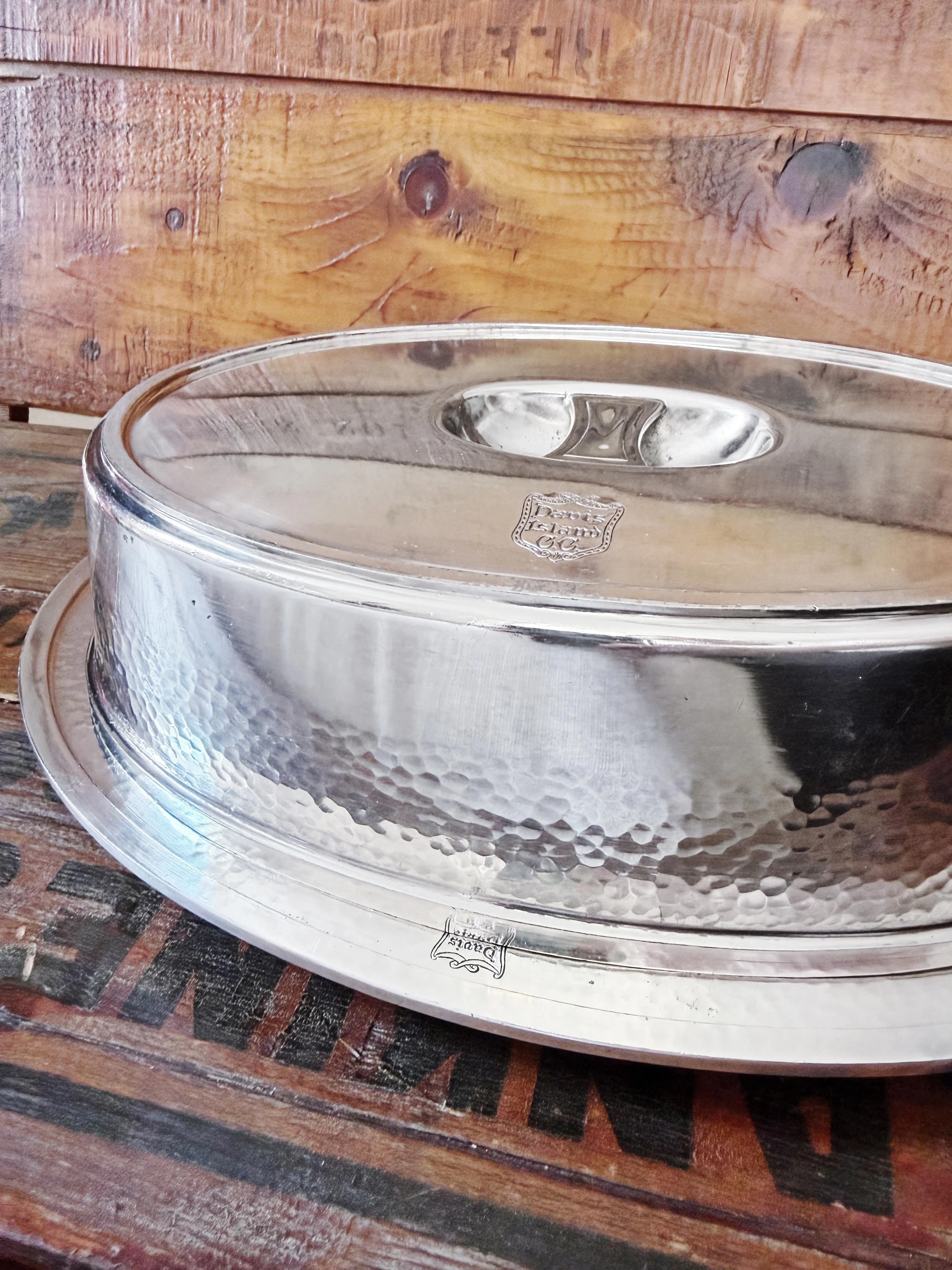 Vintage Silver Plated Dome & Platter from Davis Island Club in Tampa FL